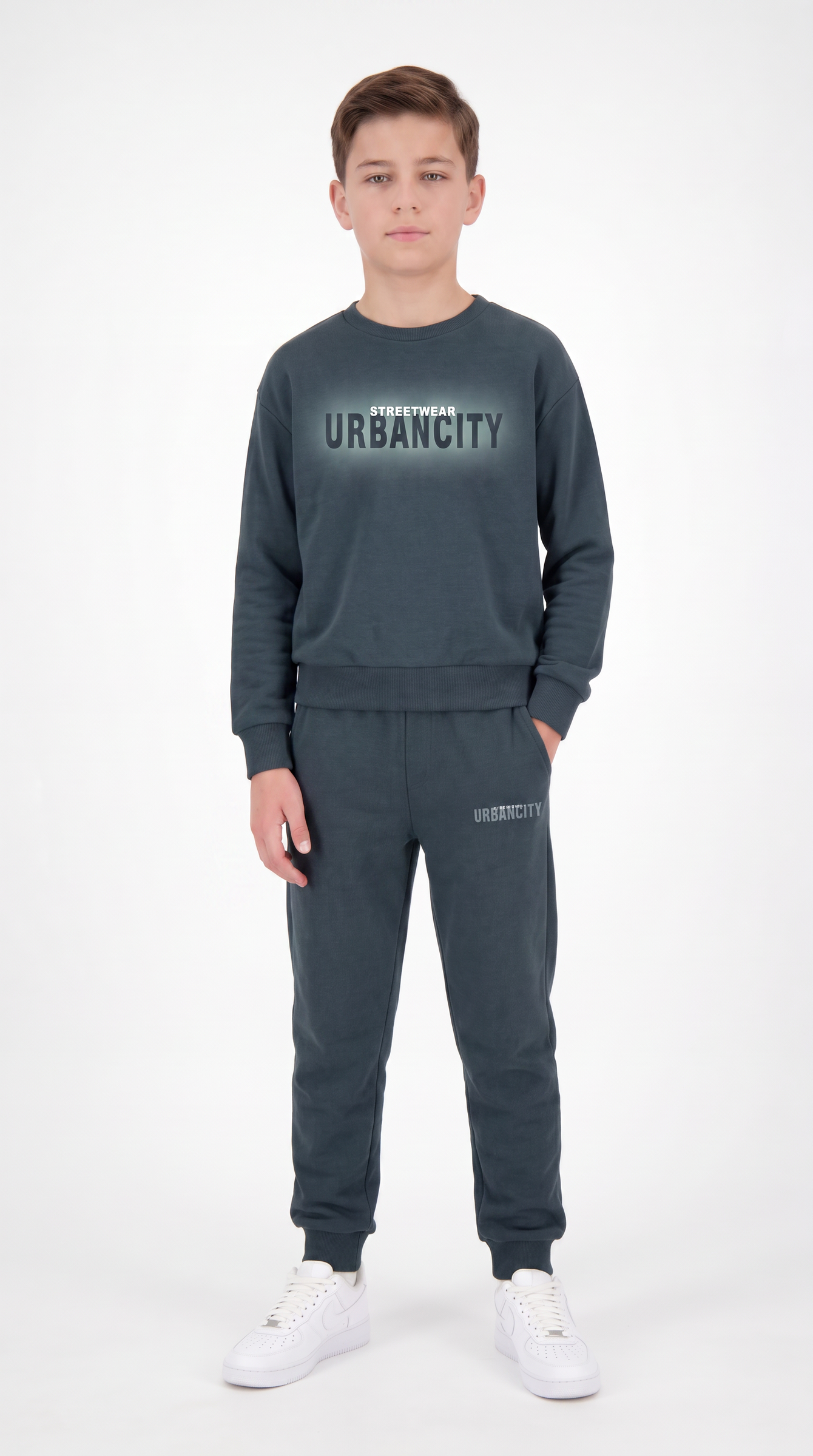 Streetwear Urbancity Baskılı Erkek Çocuk Alt Üst Eşofman Takımı