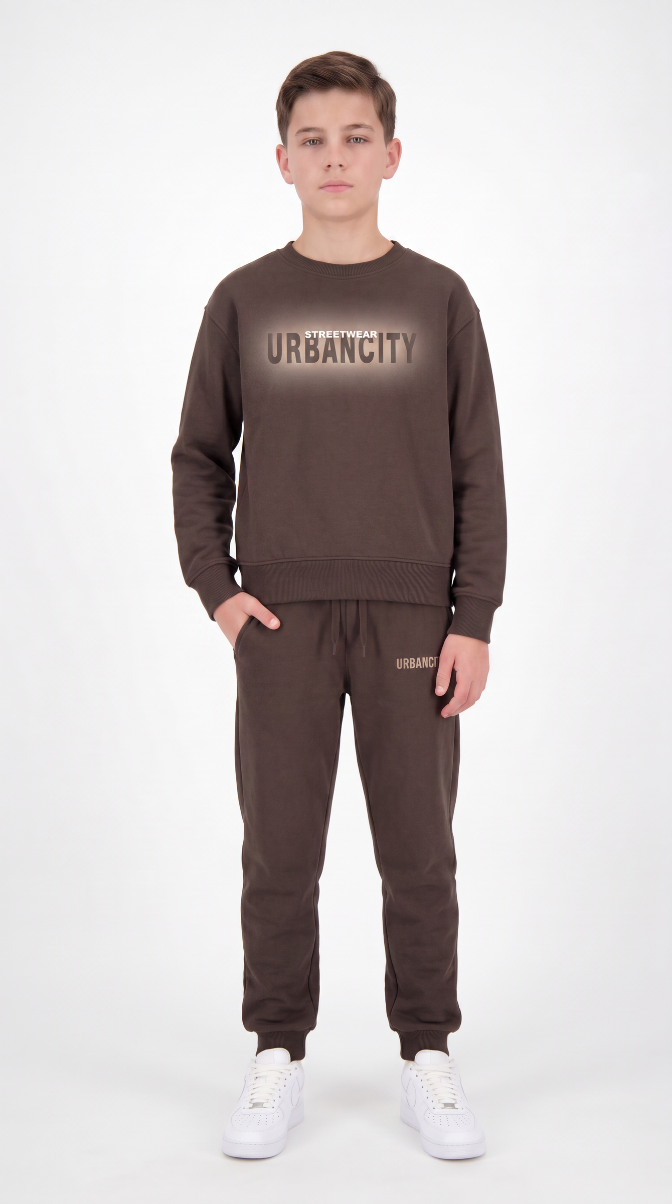 Streetwear Urbancity Baskılı Erkek Çocuk Alt Üst Eşofman Takımı