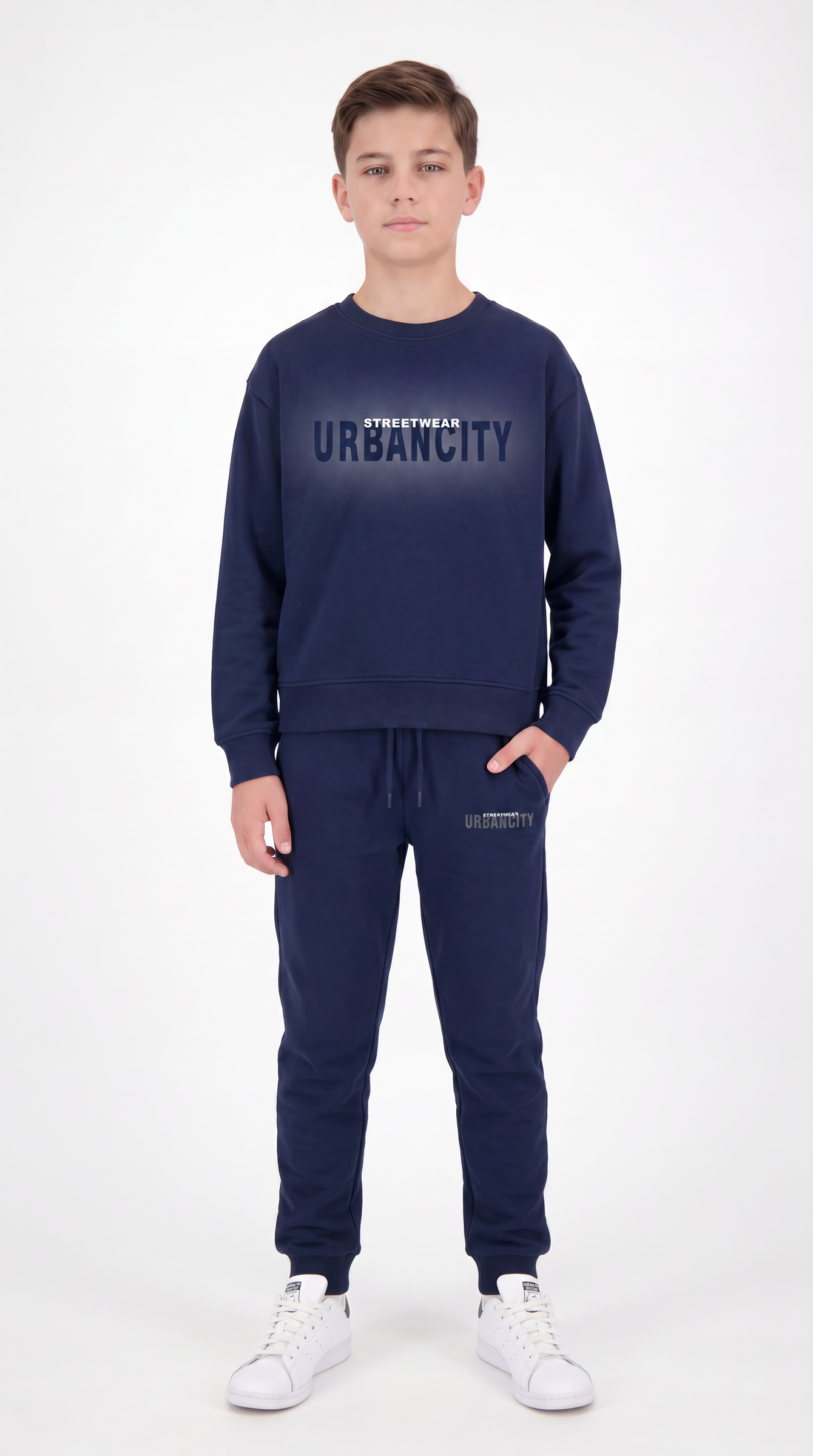 Streetwear Urbancity Baskılı Erkek Çocuk Alt Üst Eşofman Takımı