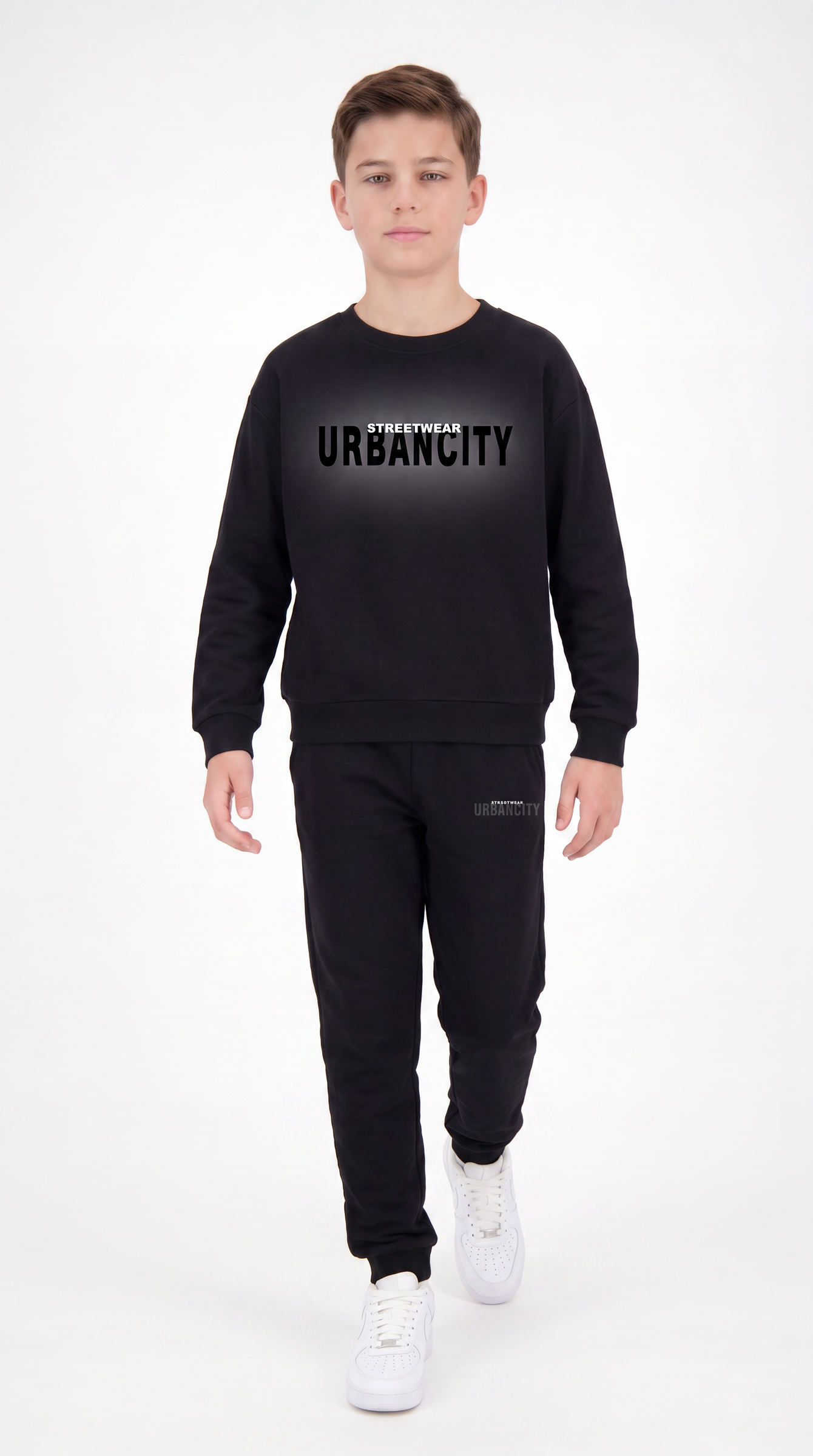 Streetwear Urbancity Baskılı Erkek Çocuk Alt Üst Eşofman Takımı