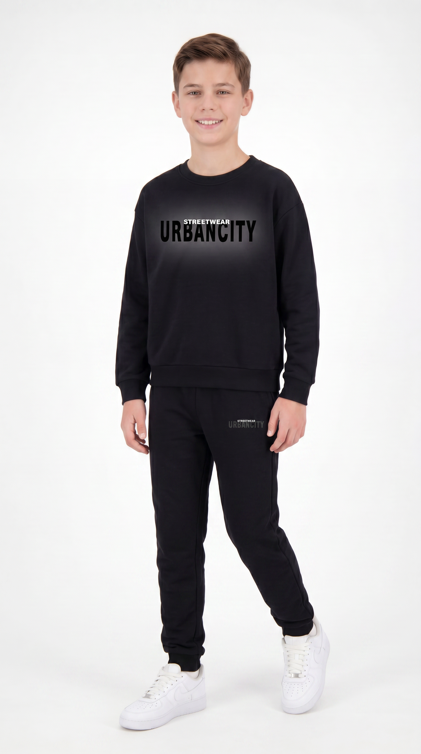 Streetwear Urbancity Baskılı Erkek Çocuk Alt Üst Eşofman Takımı