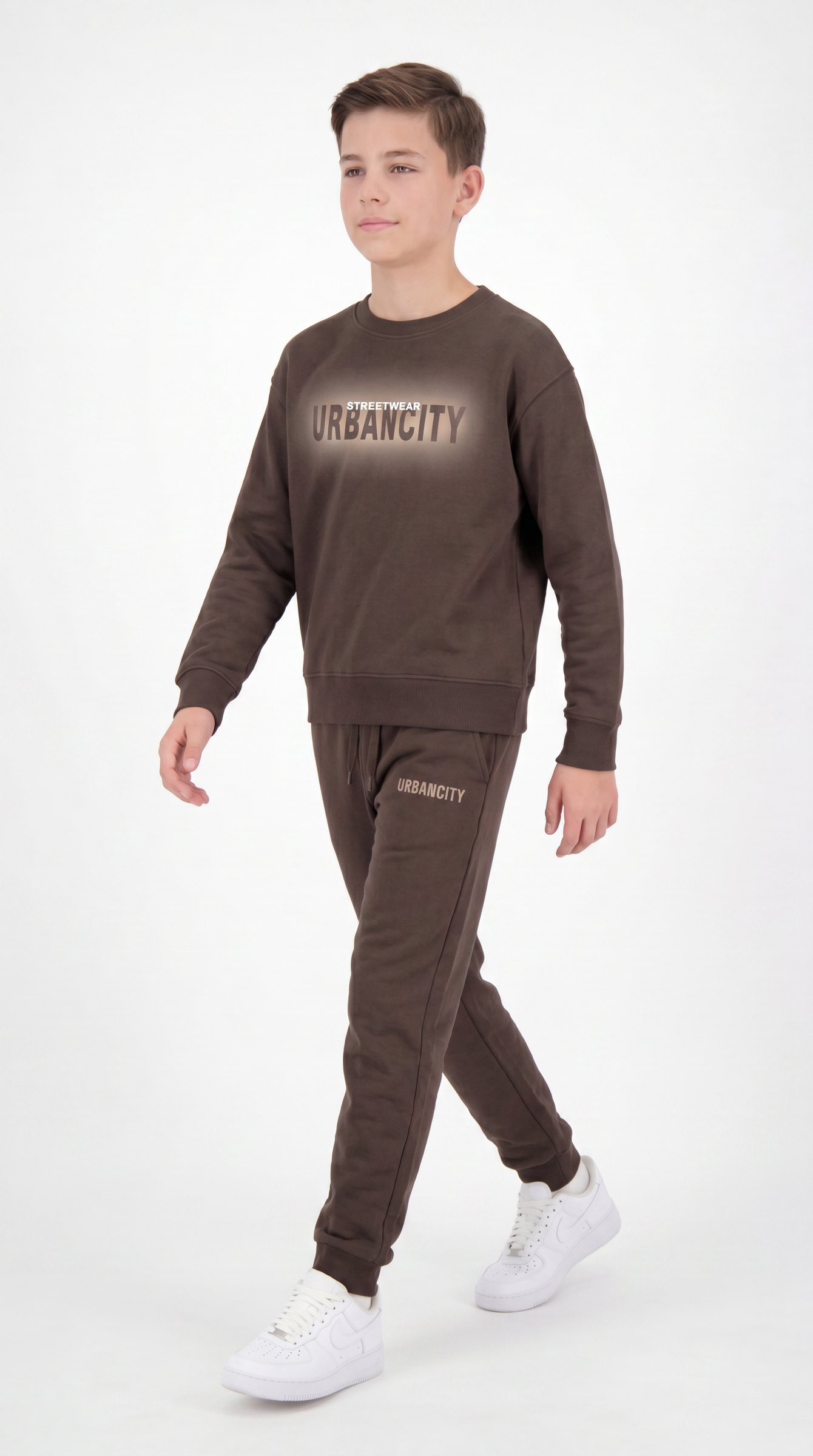 Streetwear Urbancity Baskılı Erkek Çocuk Alt Üst Eşofman Takımı