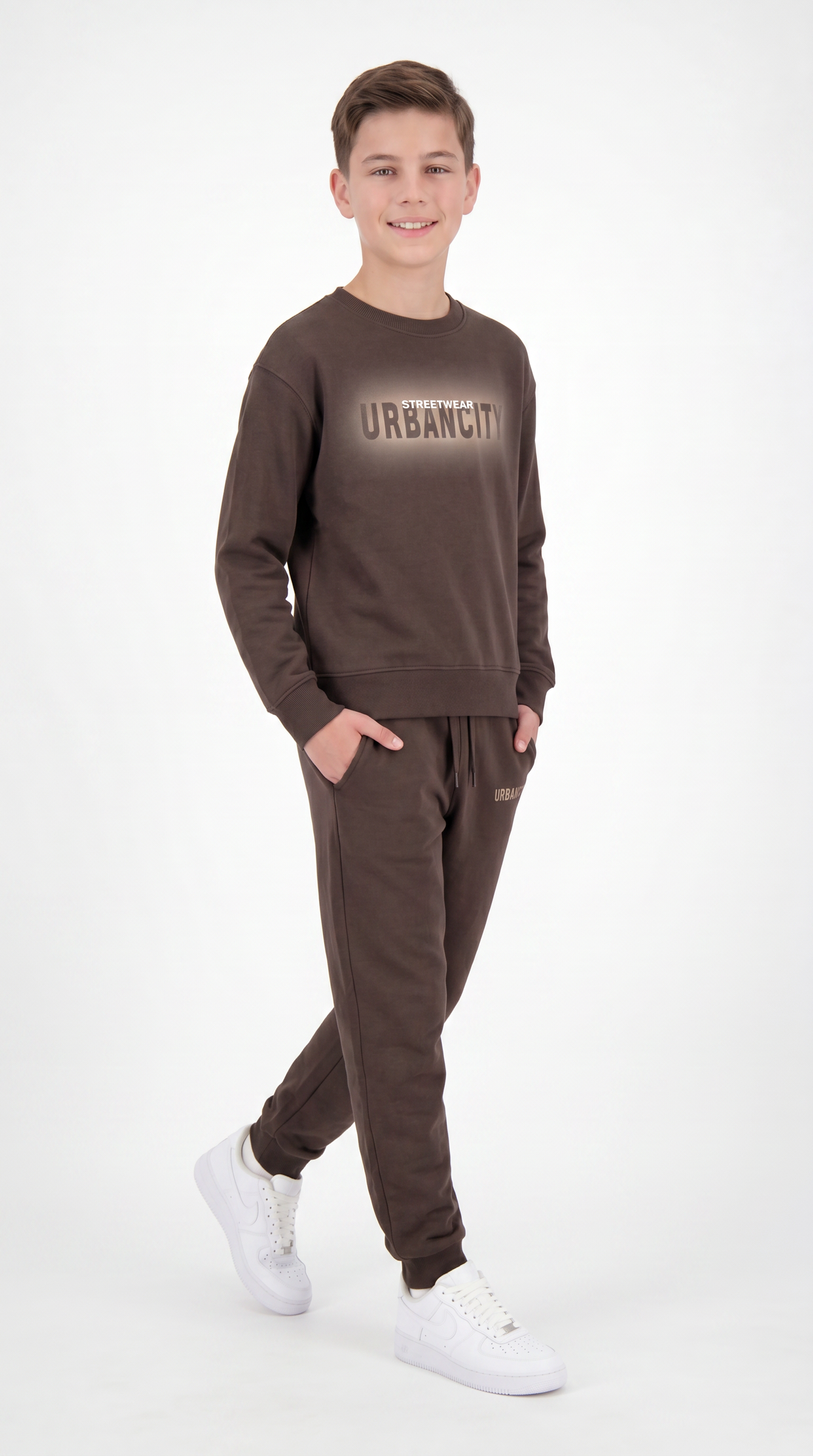 Streetwear Urbancity Baskılı Erkek Çocuk Alt Üst Eşofman Takımı