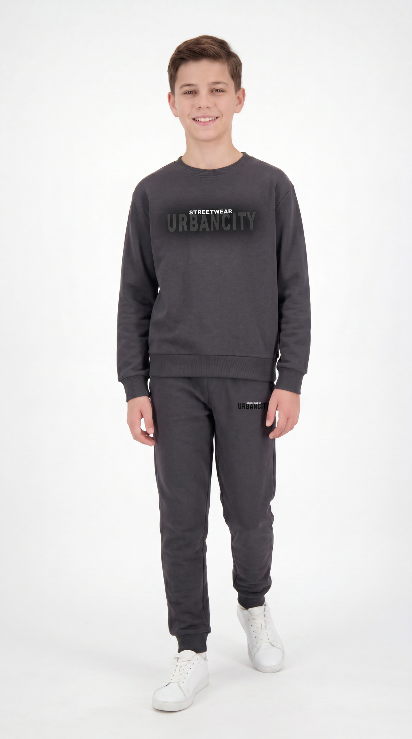Streetwear Urbancity Baskılı Erkek Çocuk Alt Üst Eşofman Takımı