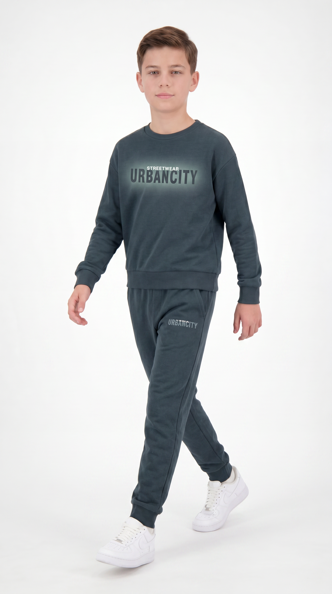 Streetwear Urbancity Baskılı Erkek Çocuk Alt Üst Eşofman Takımı