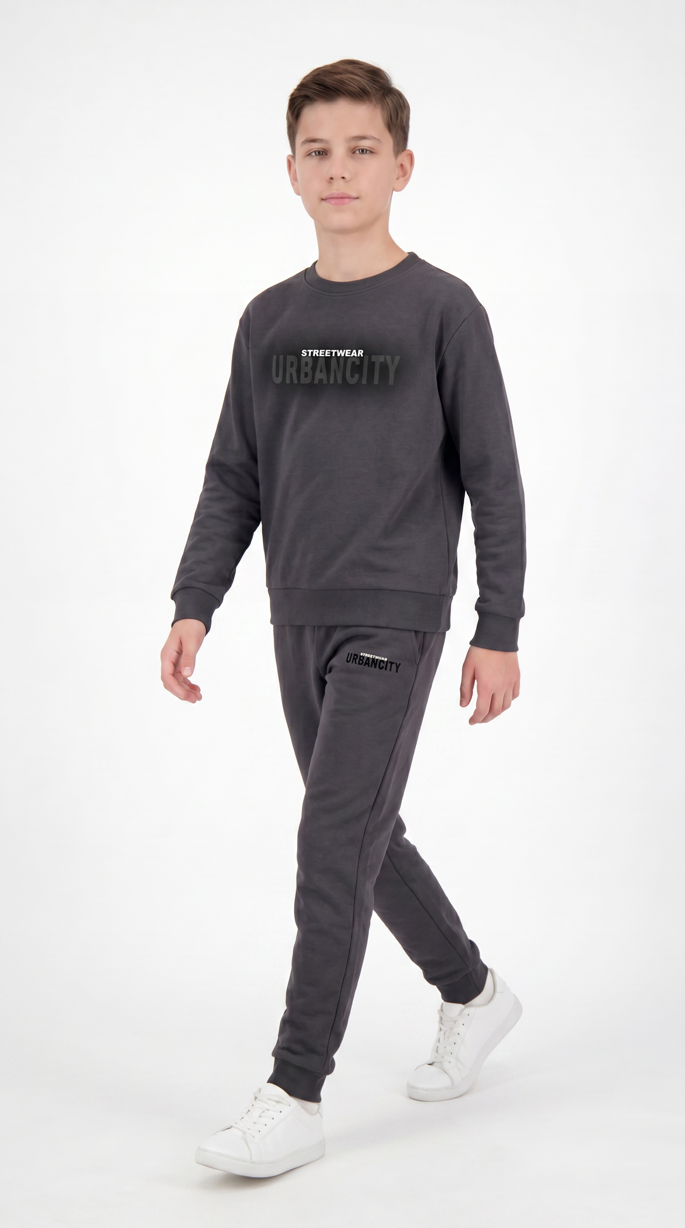 Streetwear Urbancity Baskılı Erkek Çocuk Alt Üst Eşofman Takımı