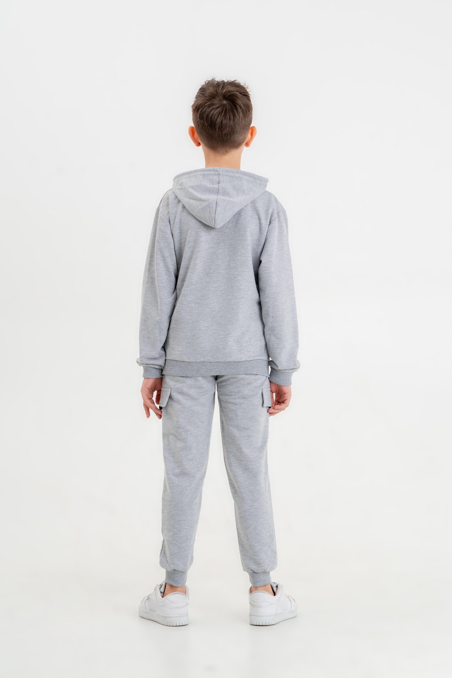 Stronger Baskılı Parçalı Kargo Cep Detaylı Alt Üst Çocuk Eşofman Takımı