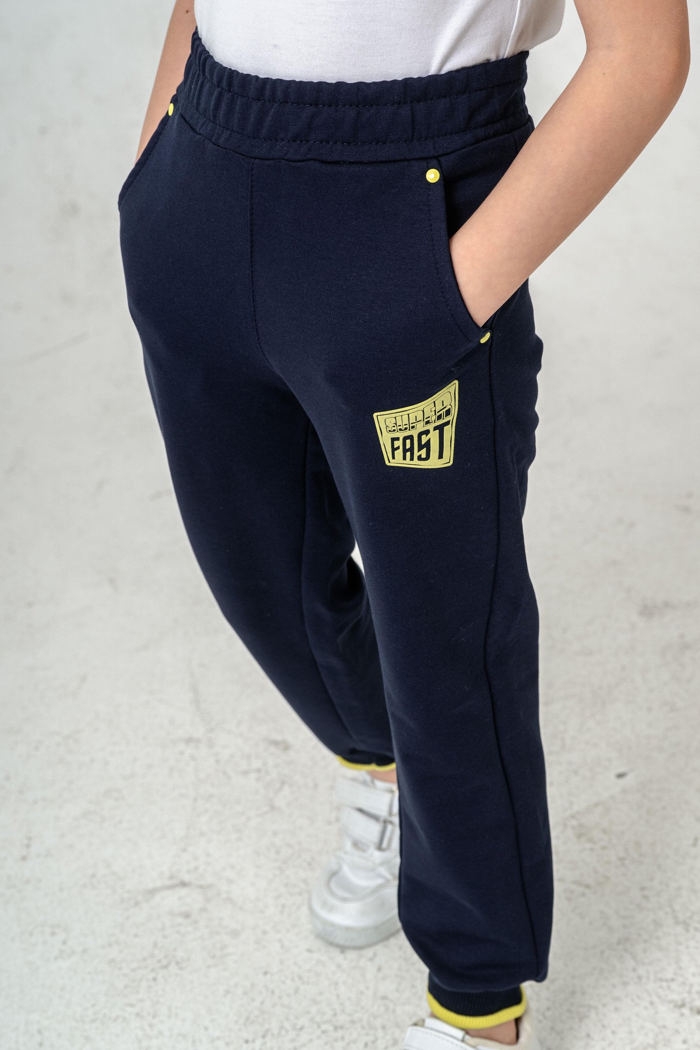 Super Fast Baskılı Cep Kenarı Rivetli Erkek Çocuk Eşofman Altı