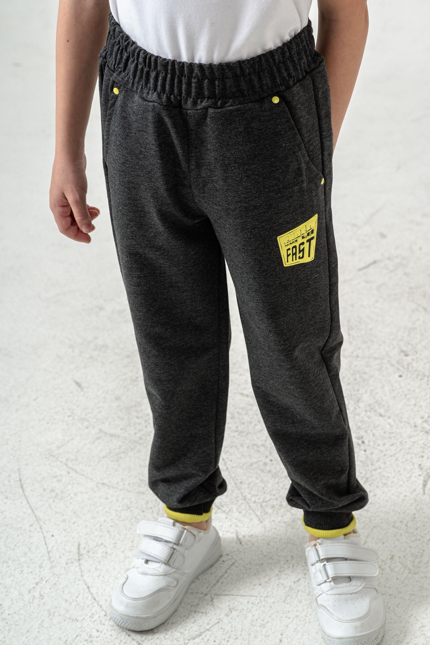 Super Fast Baskılı Cep Kenarı Rivetli Erkek Çocuk Eşofman Altı