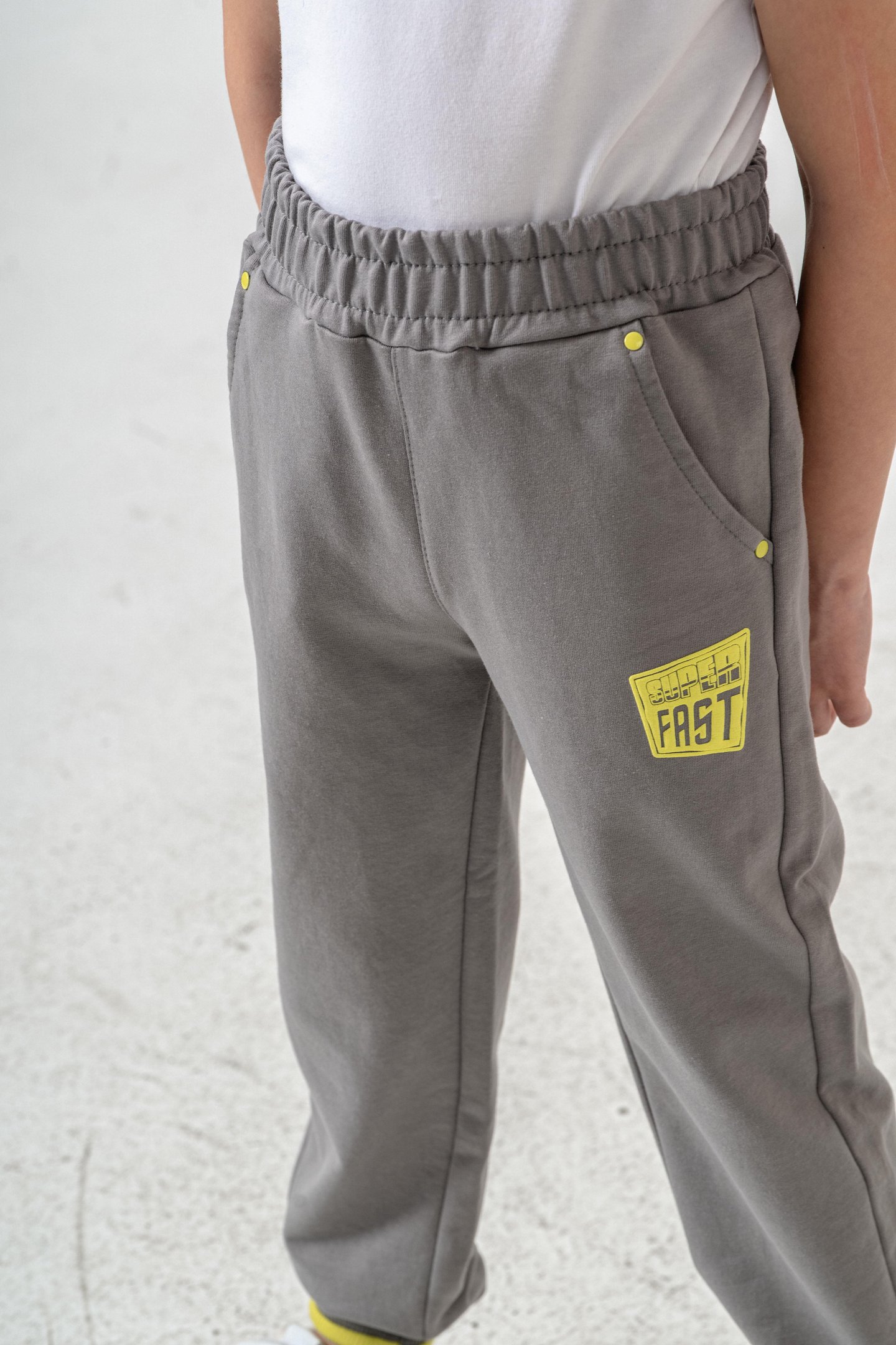 Super Fast Baskılı Cep Kenarı Rivetli Erkek Çocuk Eşofman Altı