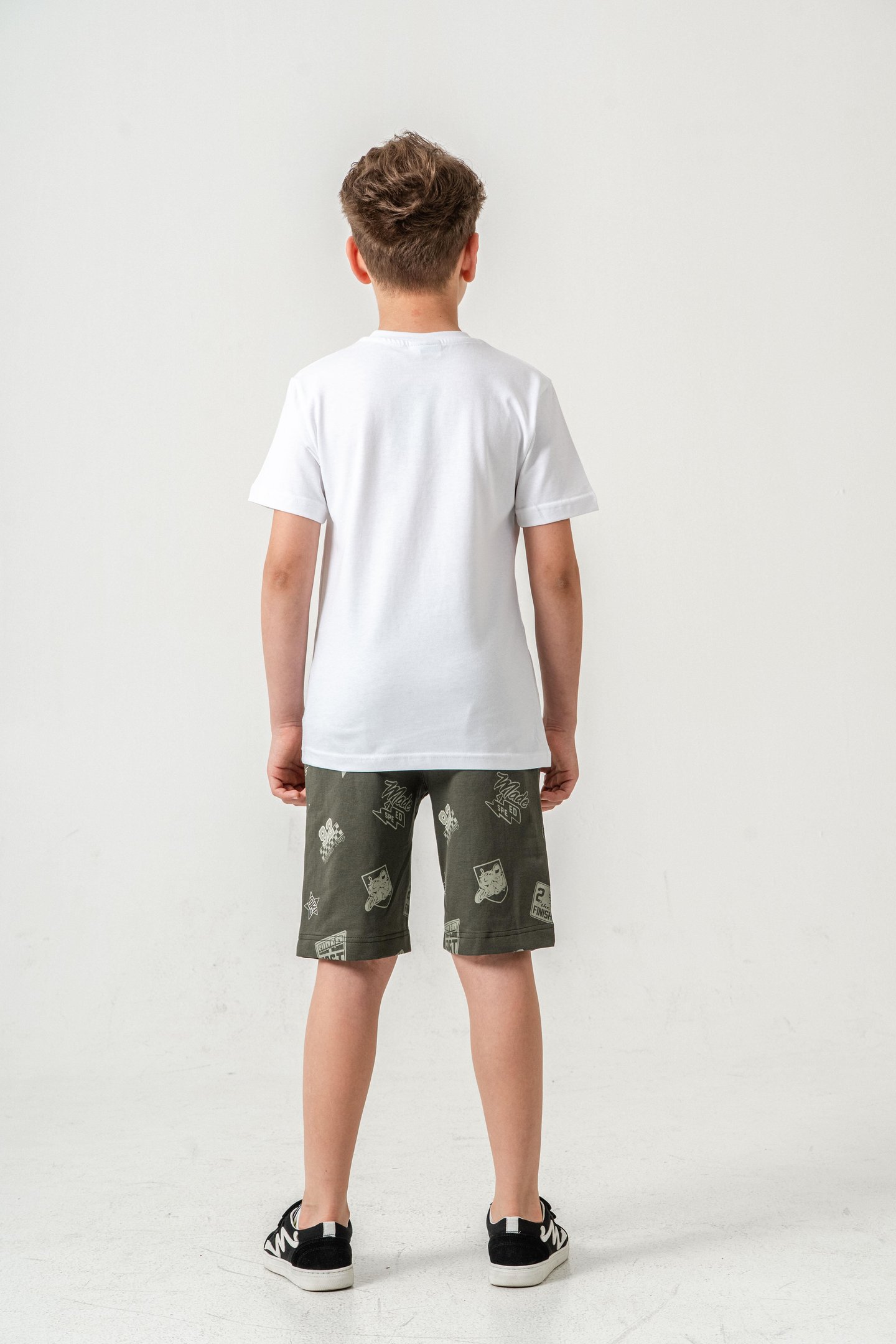 Super Racer Baskılı Erkek Çocuk Şort - Tişört Takımı