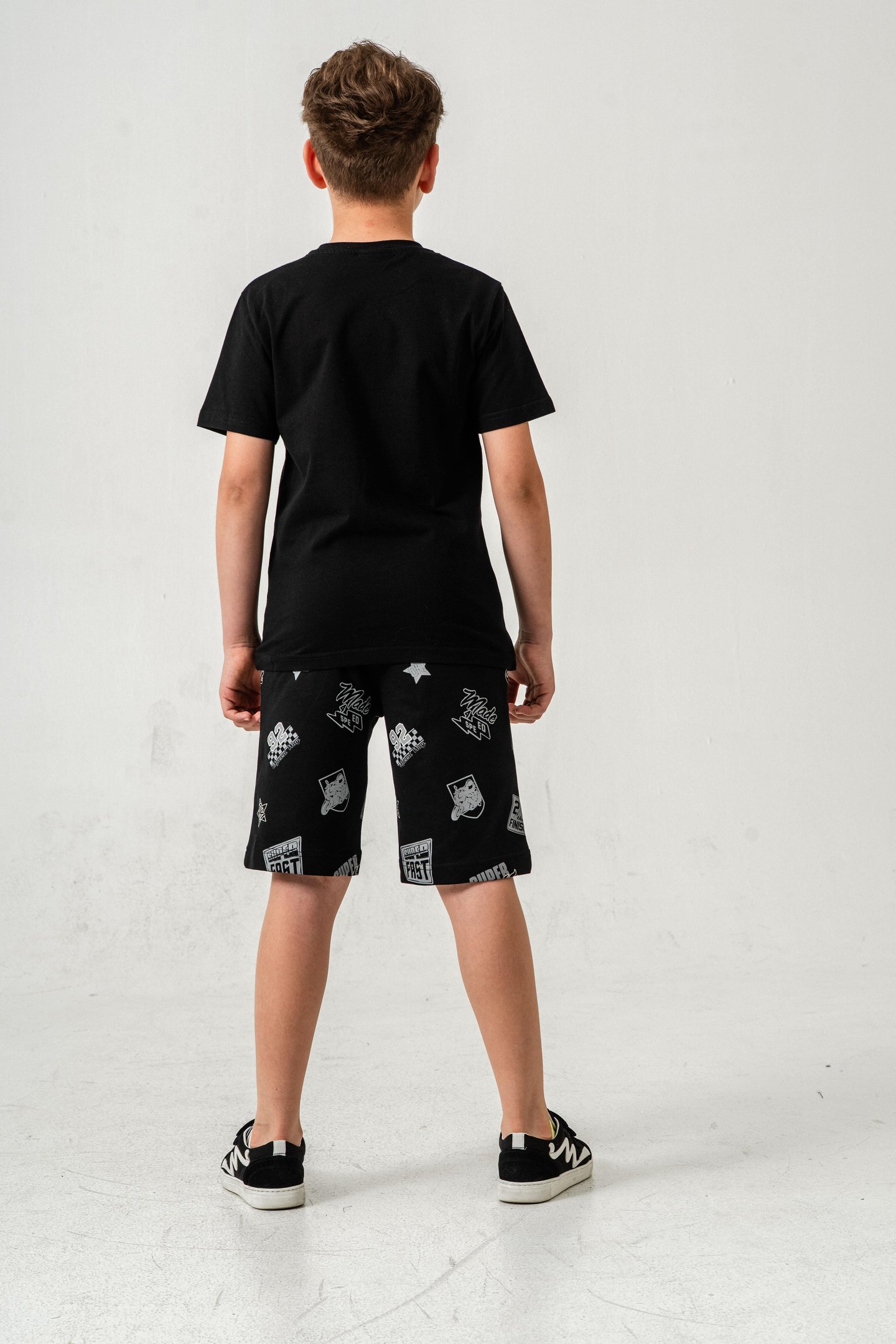 Super Racer Baskılı Erkek Çocuk Şort - Tişört Takımı