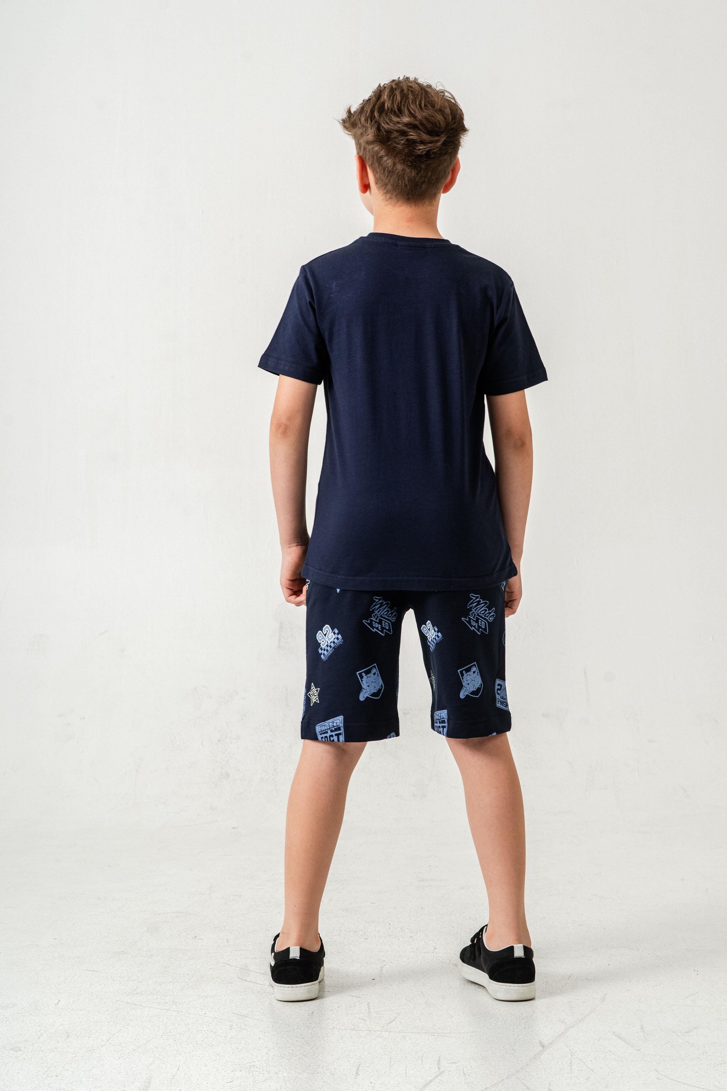 Super Racer Baskılı Erkek Çocuk Şort - Tişört Takımı