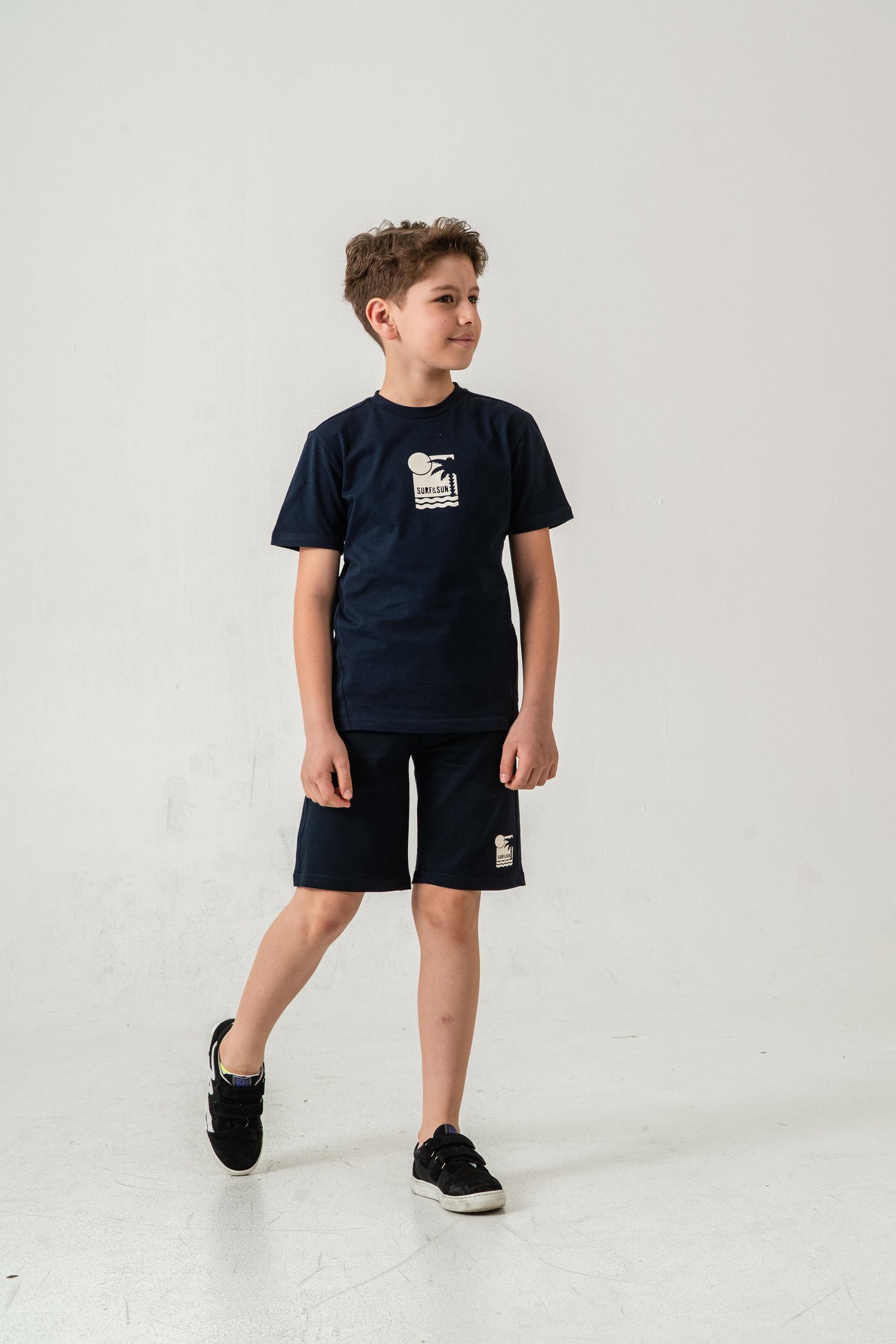 Surf & Sun Baskılı Erkek Çocuk Şort - Tişört Takımı