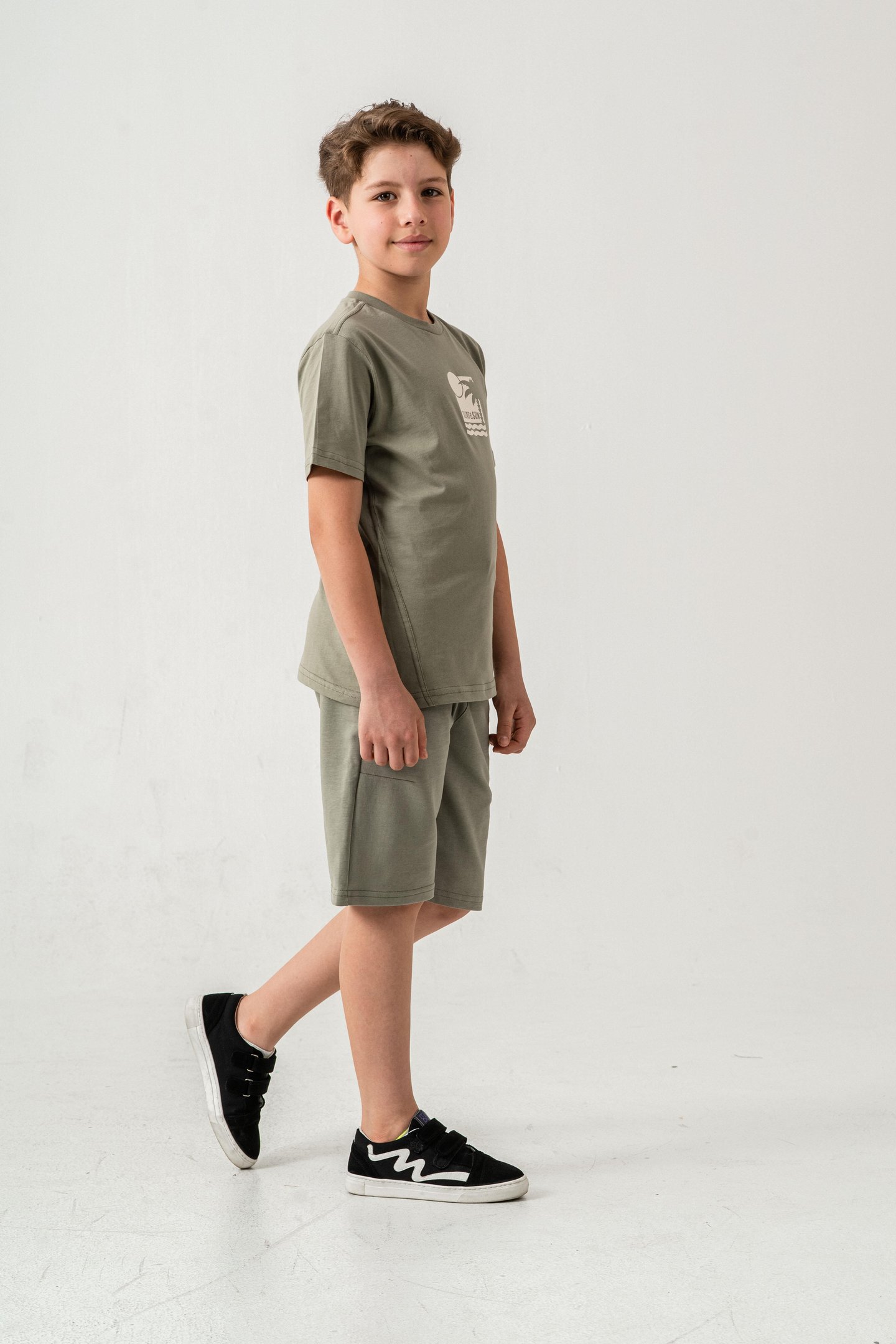 Surf & Sun Baskılı Erkek Çocuk Şort - Tişört Takımı