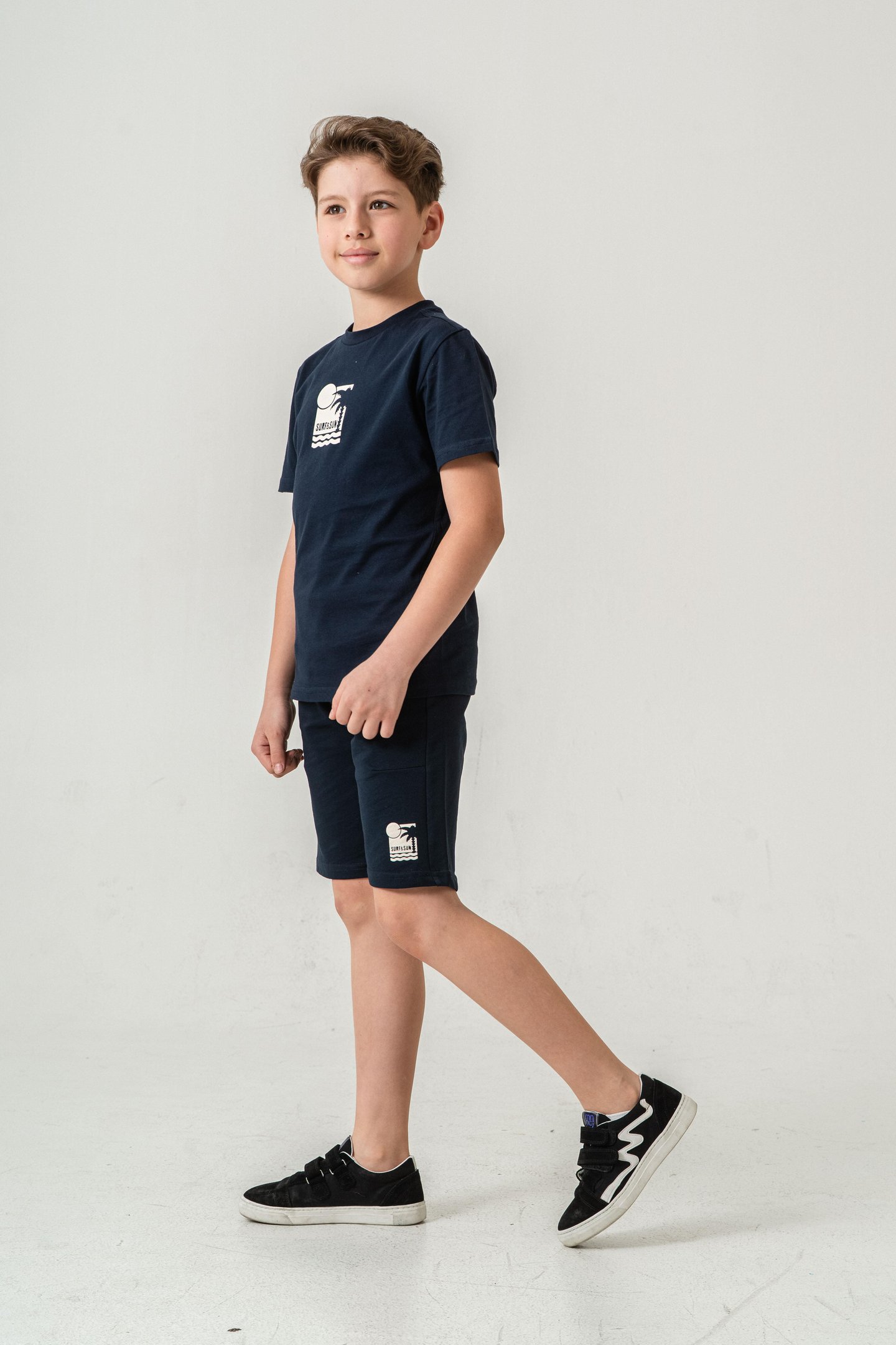 Surf & Sun Baskılı Erkek Çocuk Şort - Tişört Takımı