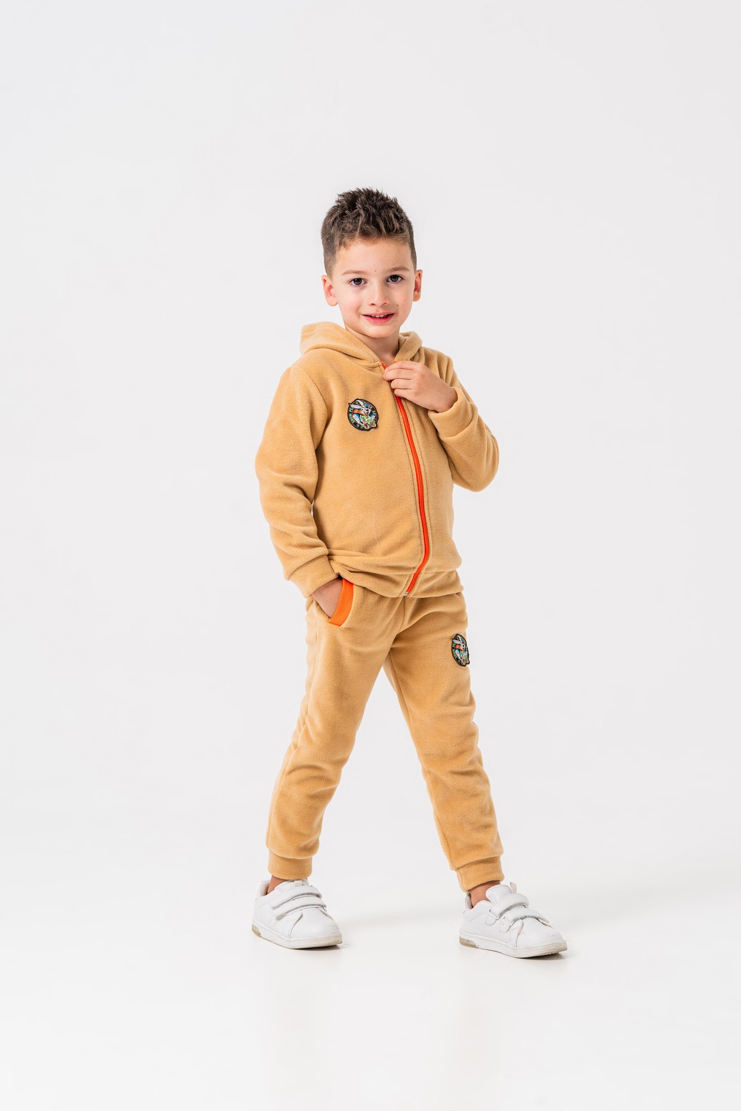 Tavşan Armalı Polar Erkek Çocuk Alt-Üst Eşofman Takımı