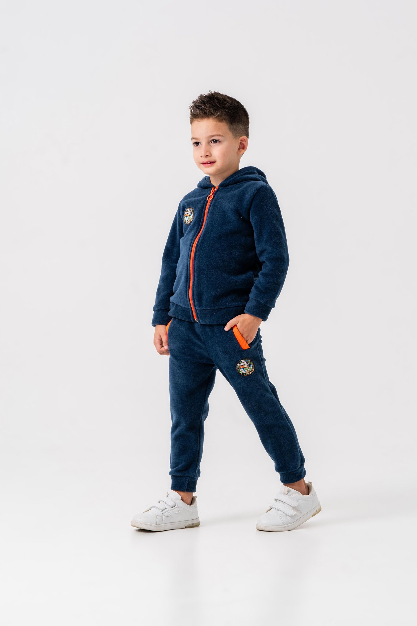 Tavşan Armalı Polar Erkek Çocuk Alt-Üst Eşofman Takımı