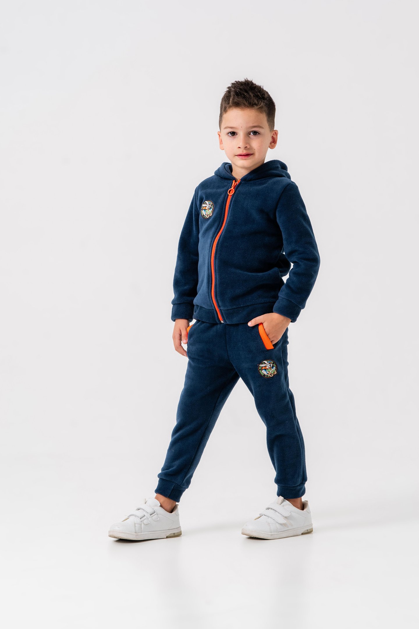 Tavşan Armalı Polar Erkek Çocuk Alt-Üst Eşofman Takımı