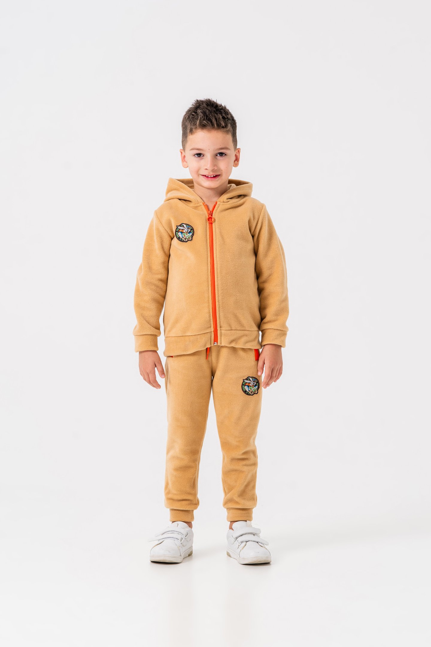 Tavşan Armalı Polar Erkek Çocuk Alt-Üst Eşofman Takımı