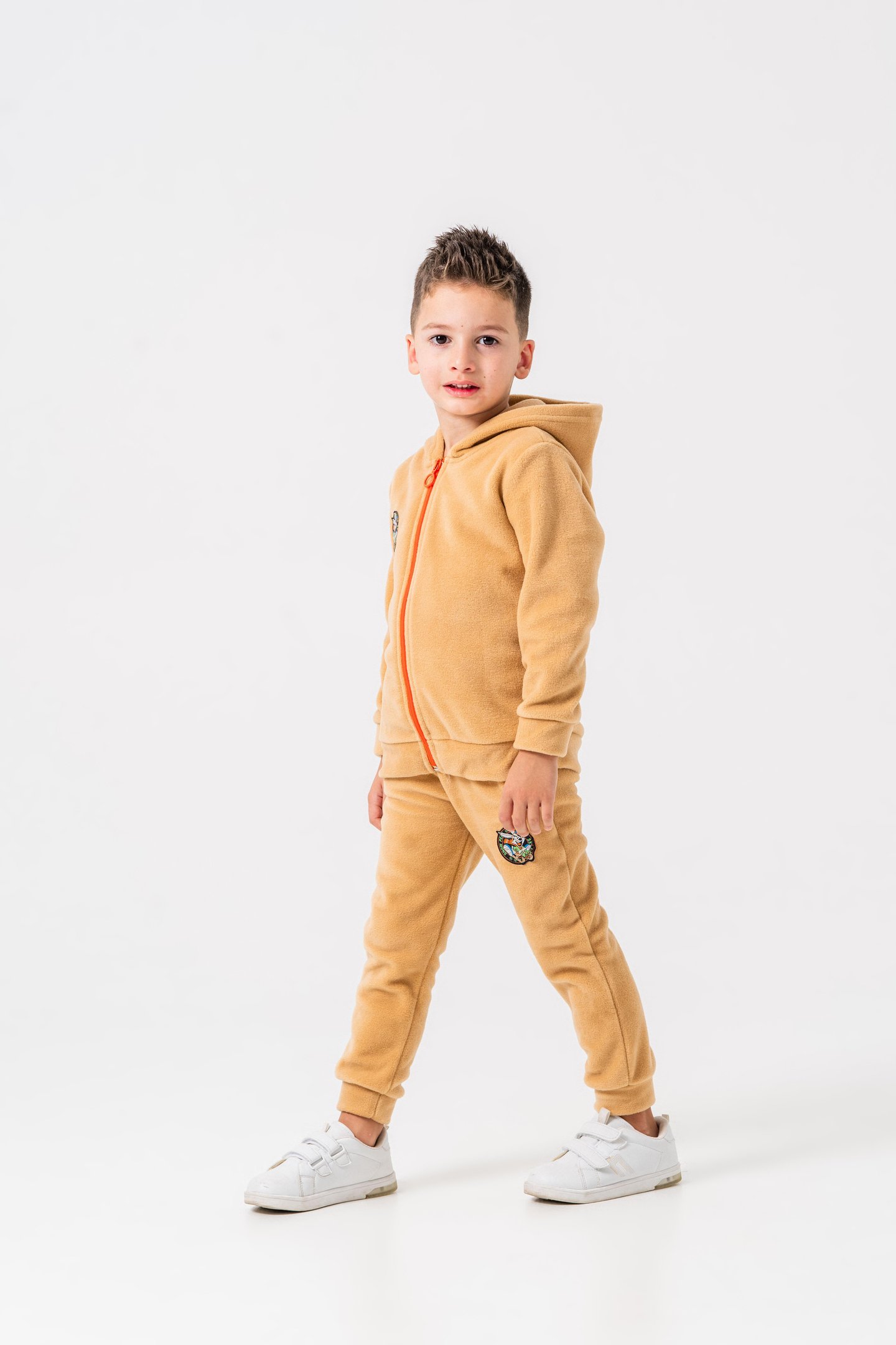 Tavşan Armalı Polar Erkek Çocuk Alt-Üst Eşofman Takımı