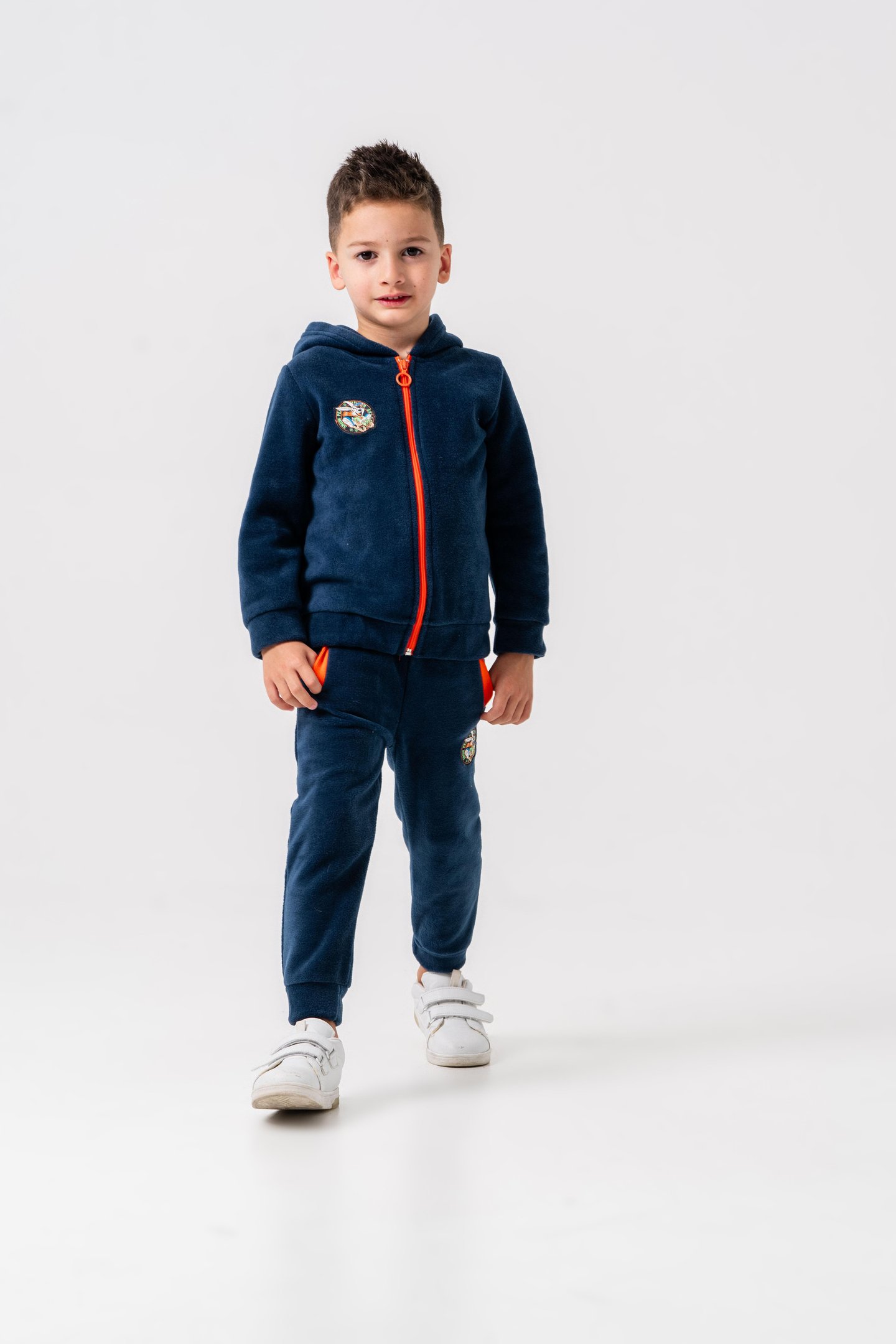 Tavşan Armalı Polar Erkek Çocuk Alt-Üst Eşofman Takımı