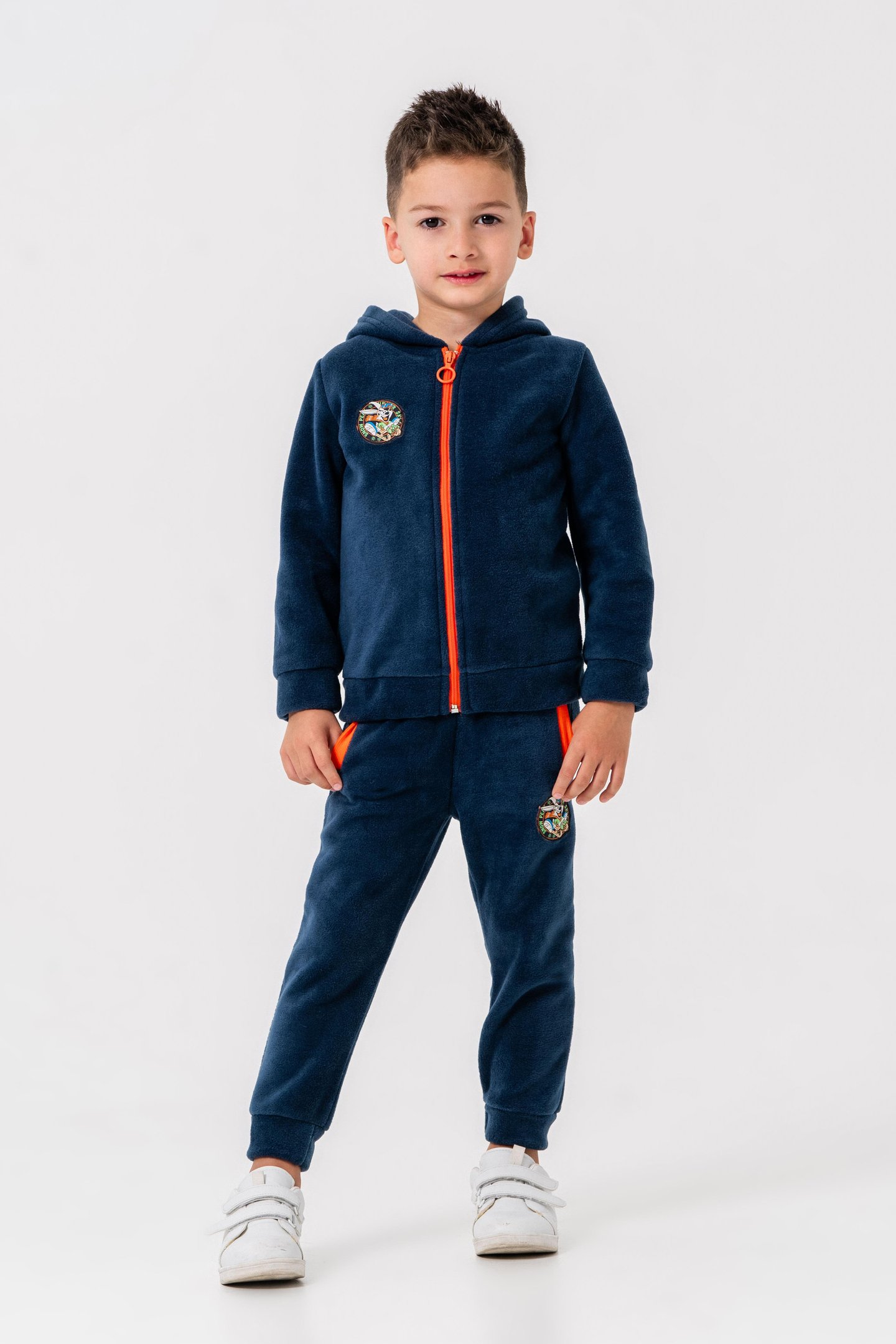 Tavşan Armalı Polar Erkek Çocuk Alt-Üst Eşofman Takımı