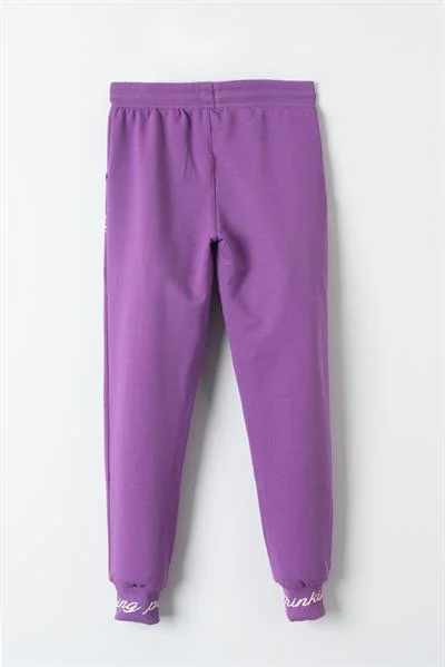 Thinking Positive Cep Ve Ribana Baskılı Kız Çocuk Eşofman Altı