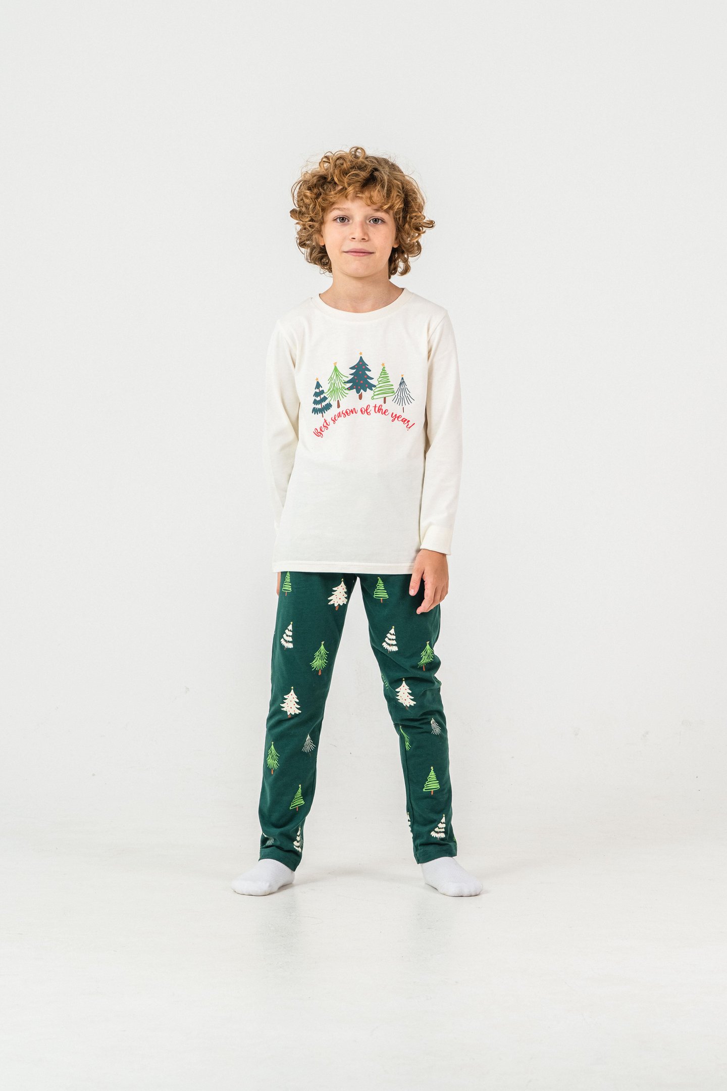 Tüm Alan Baskılı  Erkek Çocuk Pijama Takım