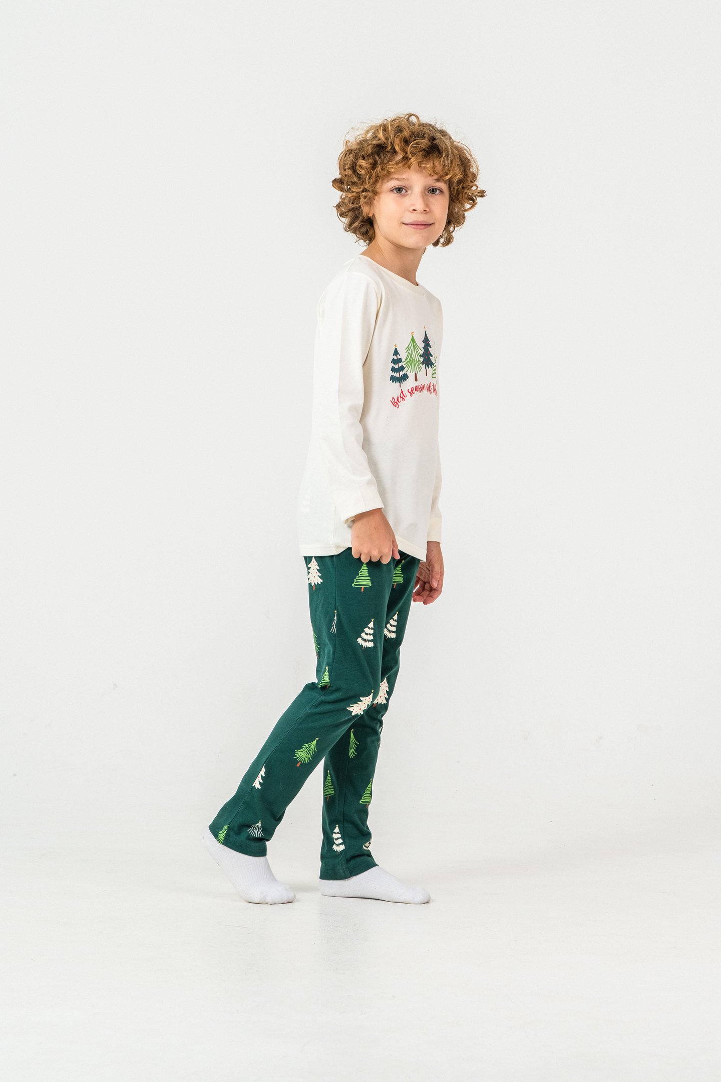 Tüm Alan Baskılı  Erkek Çocuk Pijama Takım