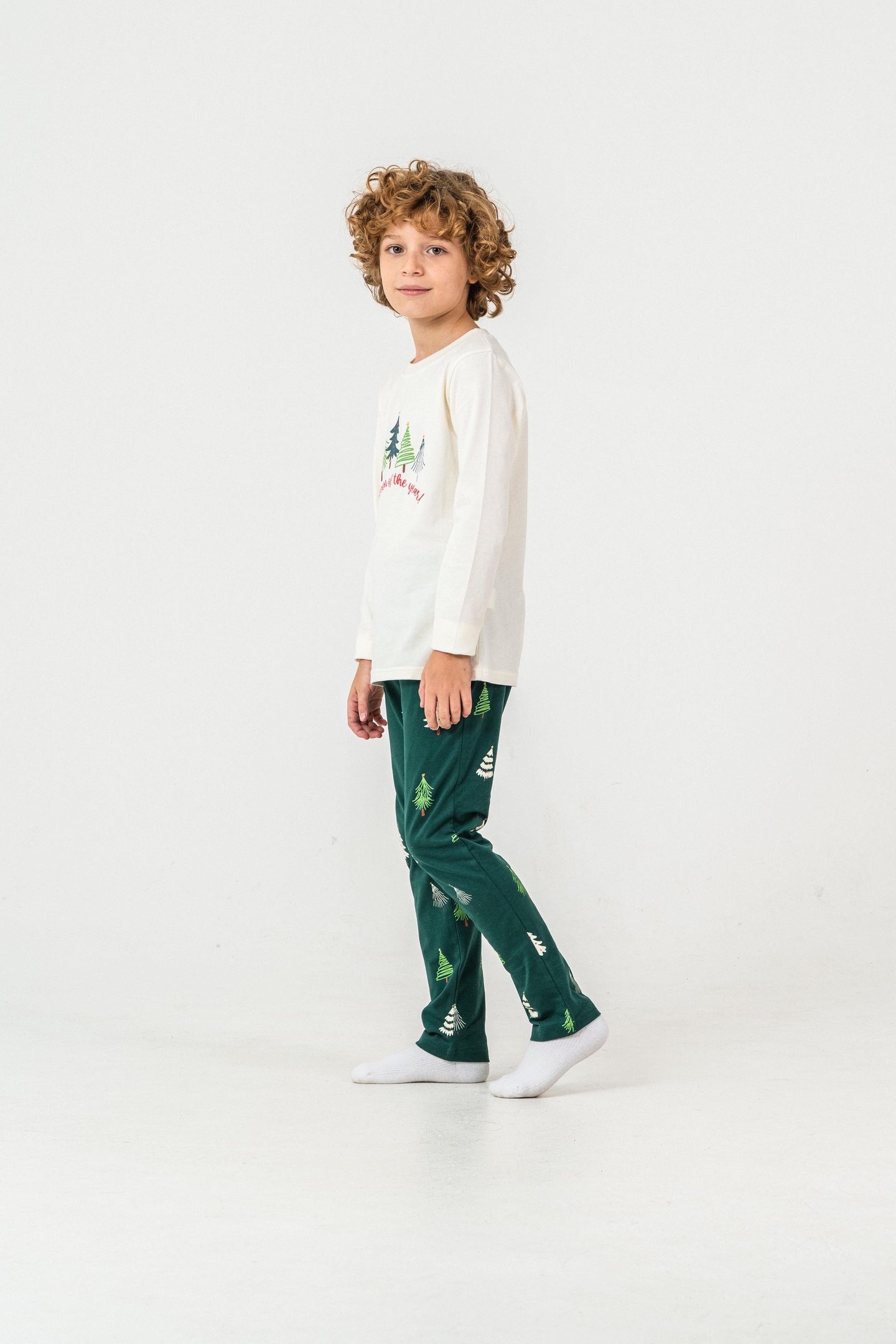 Tüm Alan Baskılı  Erkek Çocuk Pijama Takım
