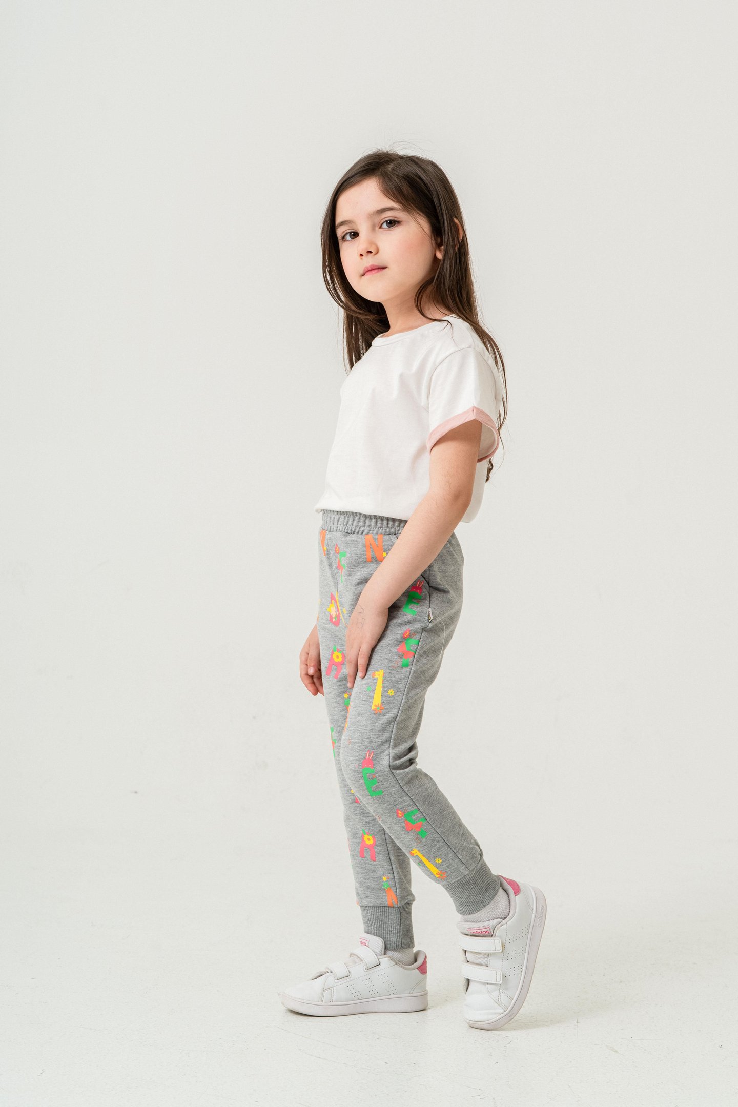 Tüm Alan Baskılı Kız Çocuk Eşofman Altı