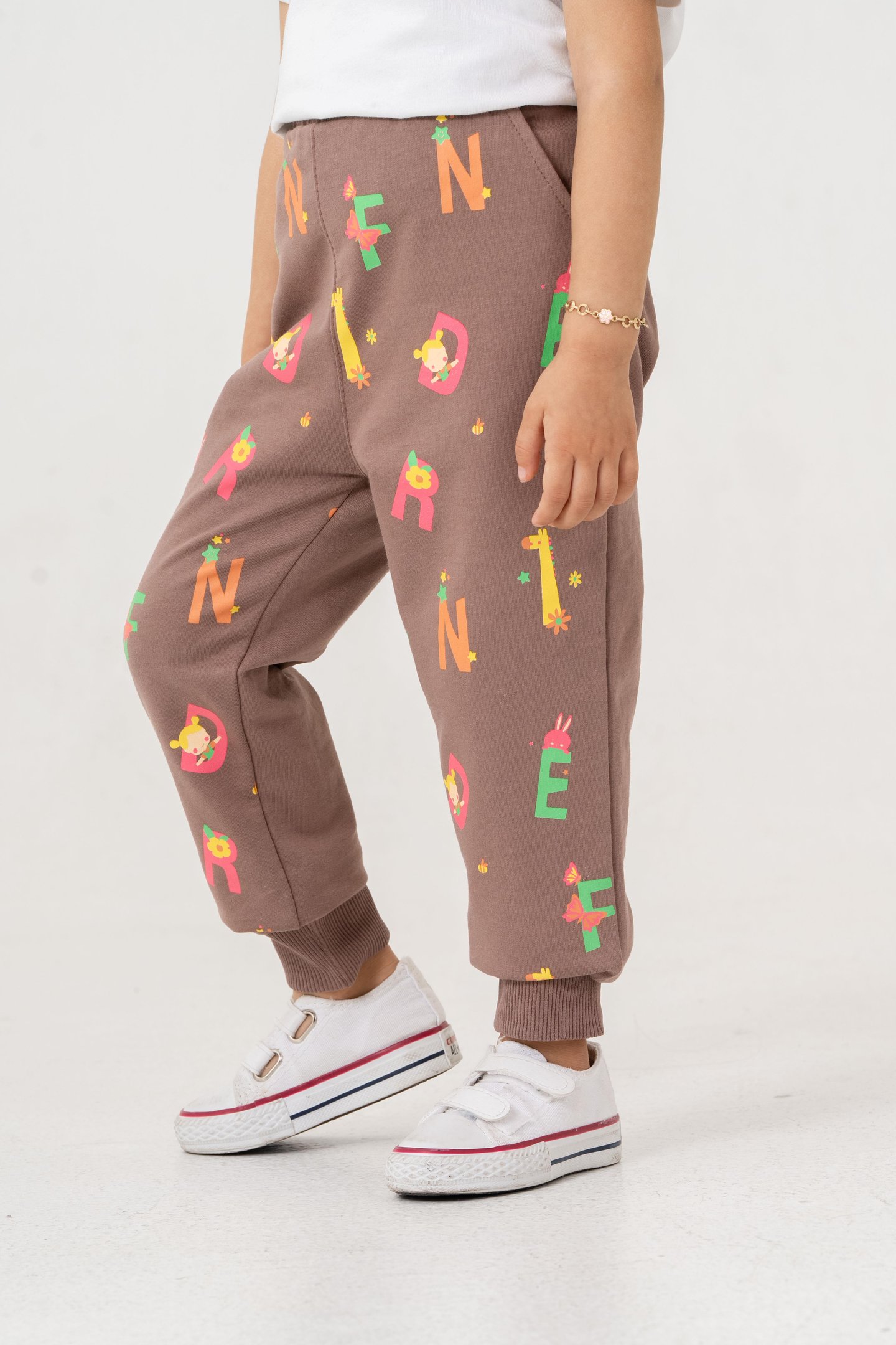 Tüm Alan Baskılı Kız Çocuk Eşofman Altı