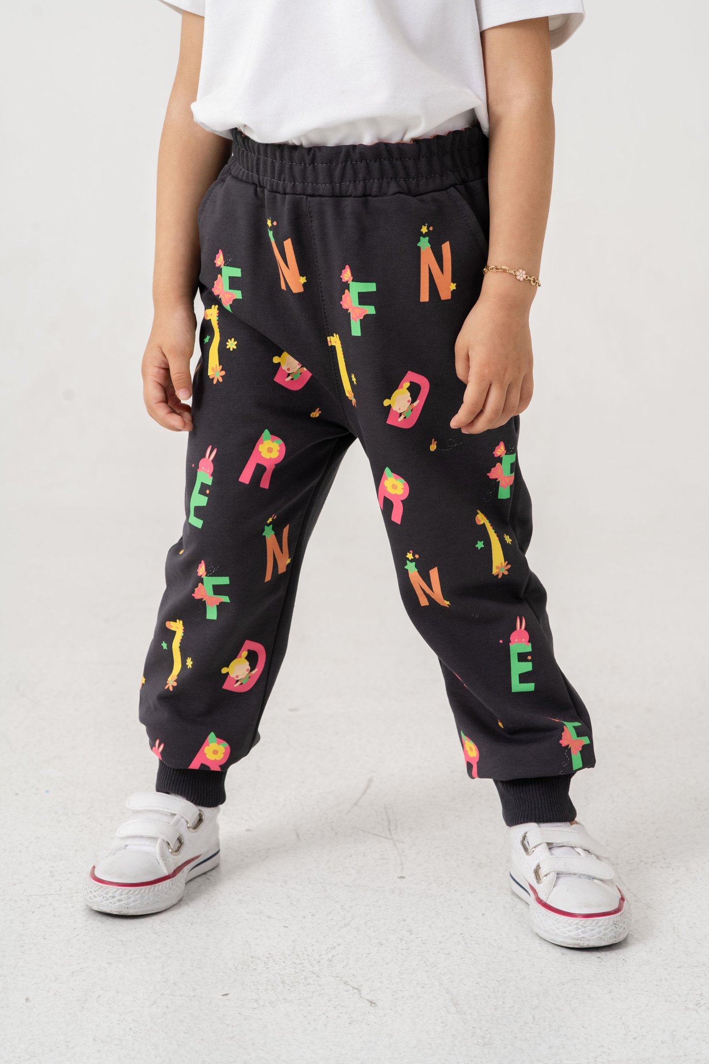 Tüm Alan Baskılı Kız Çocuk Eşofman Altı