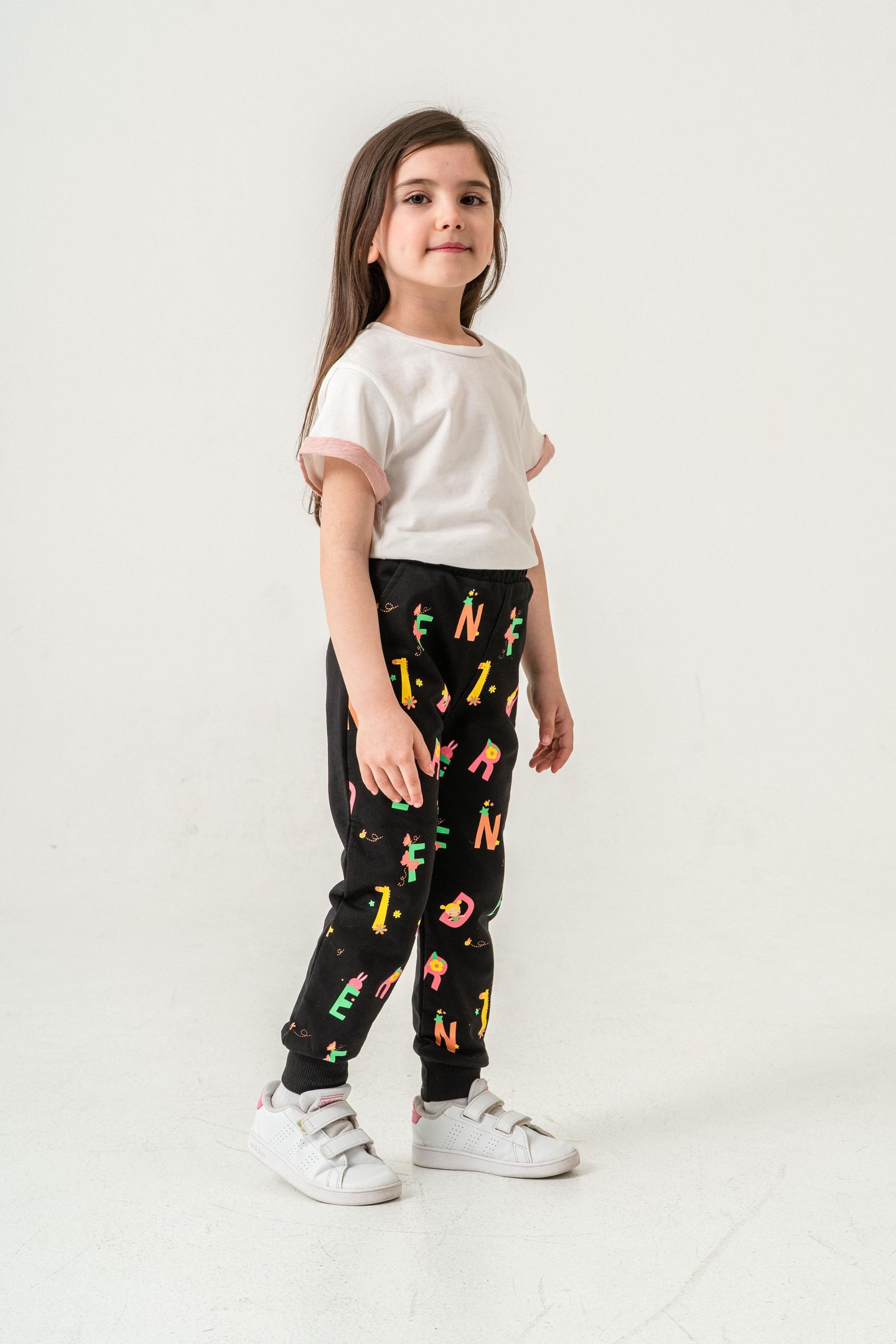 Tüm Alan Baskılı Kız Çocuk Eşofman Altı