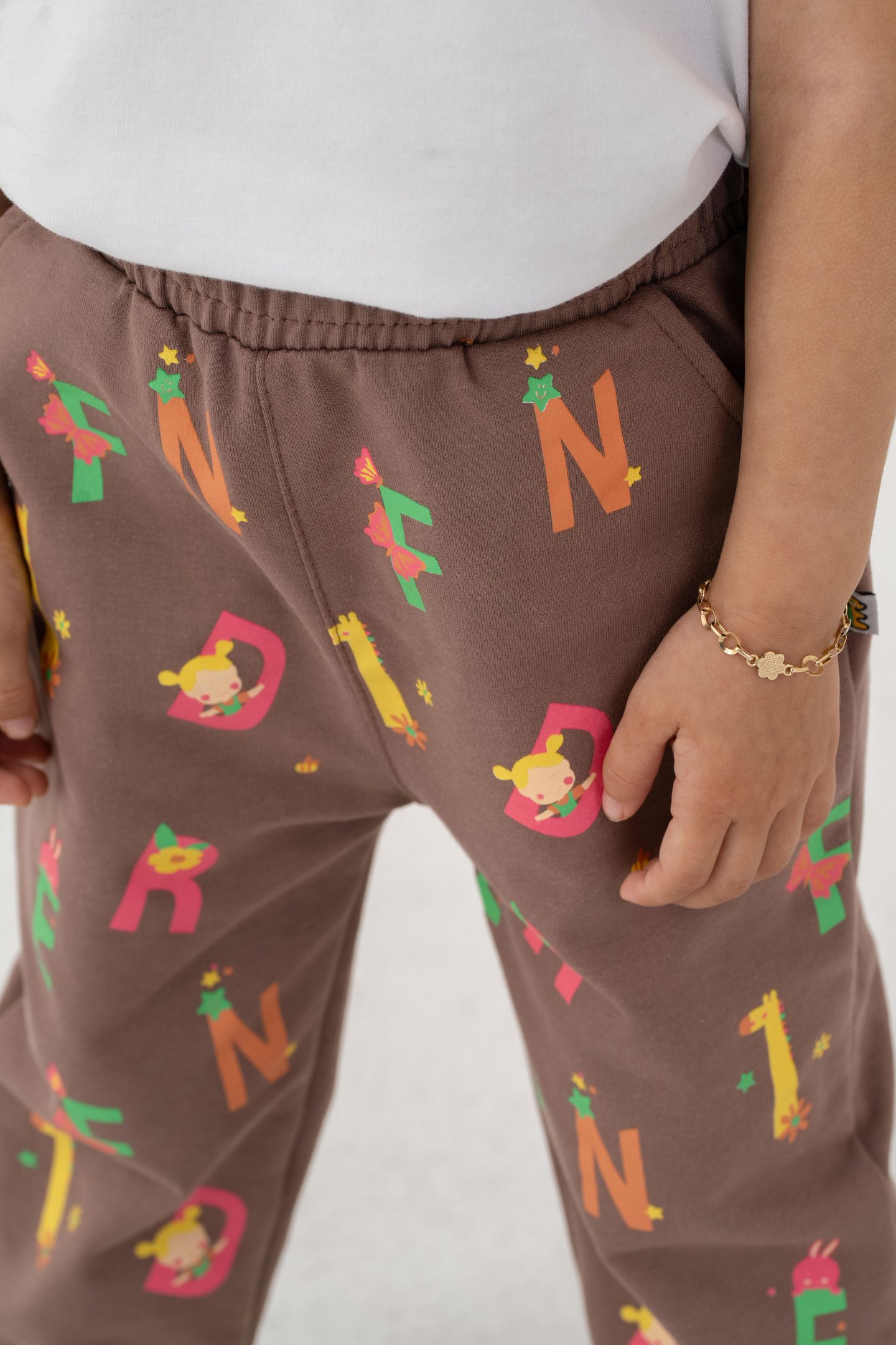 Tüm Alan Baskılı Kız Çocuk Eşofman Altı