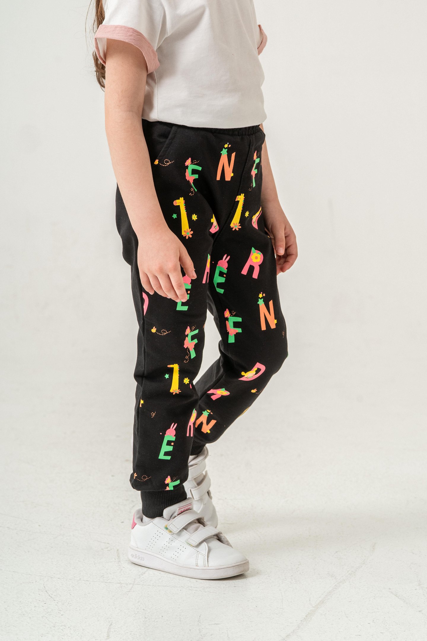 Tüm Alan Baskılı Kız Çocuk Eşofman Altı