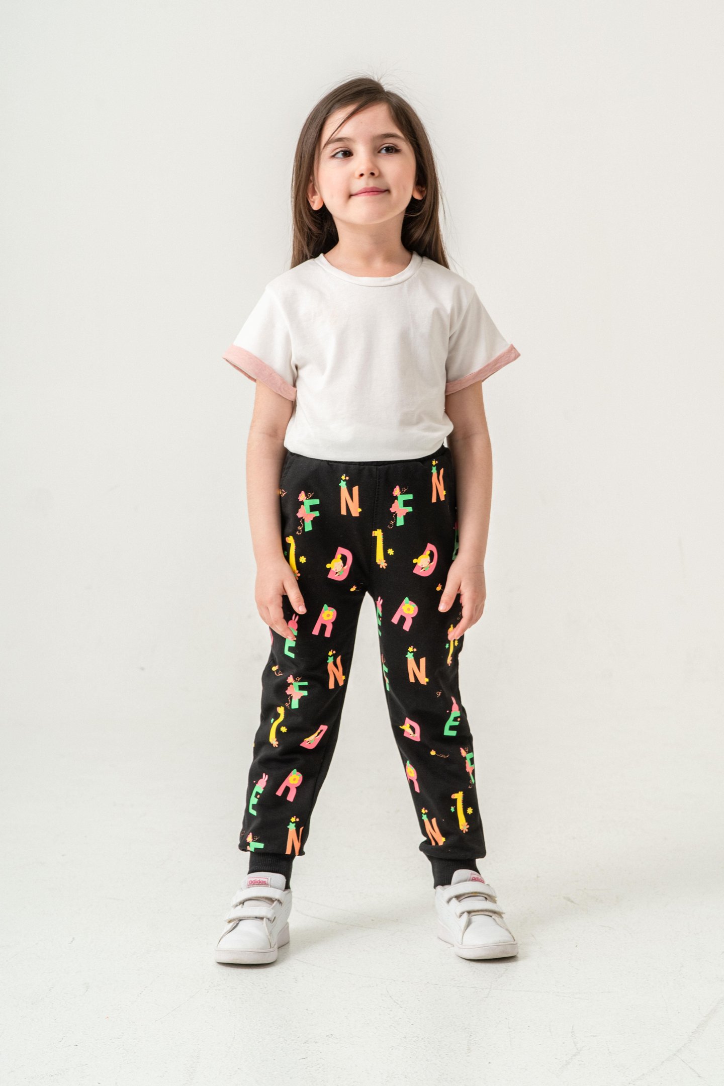 Tüm Alan Baskılı Kız Çocuk Eşofman Altı