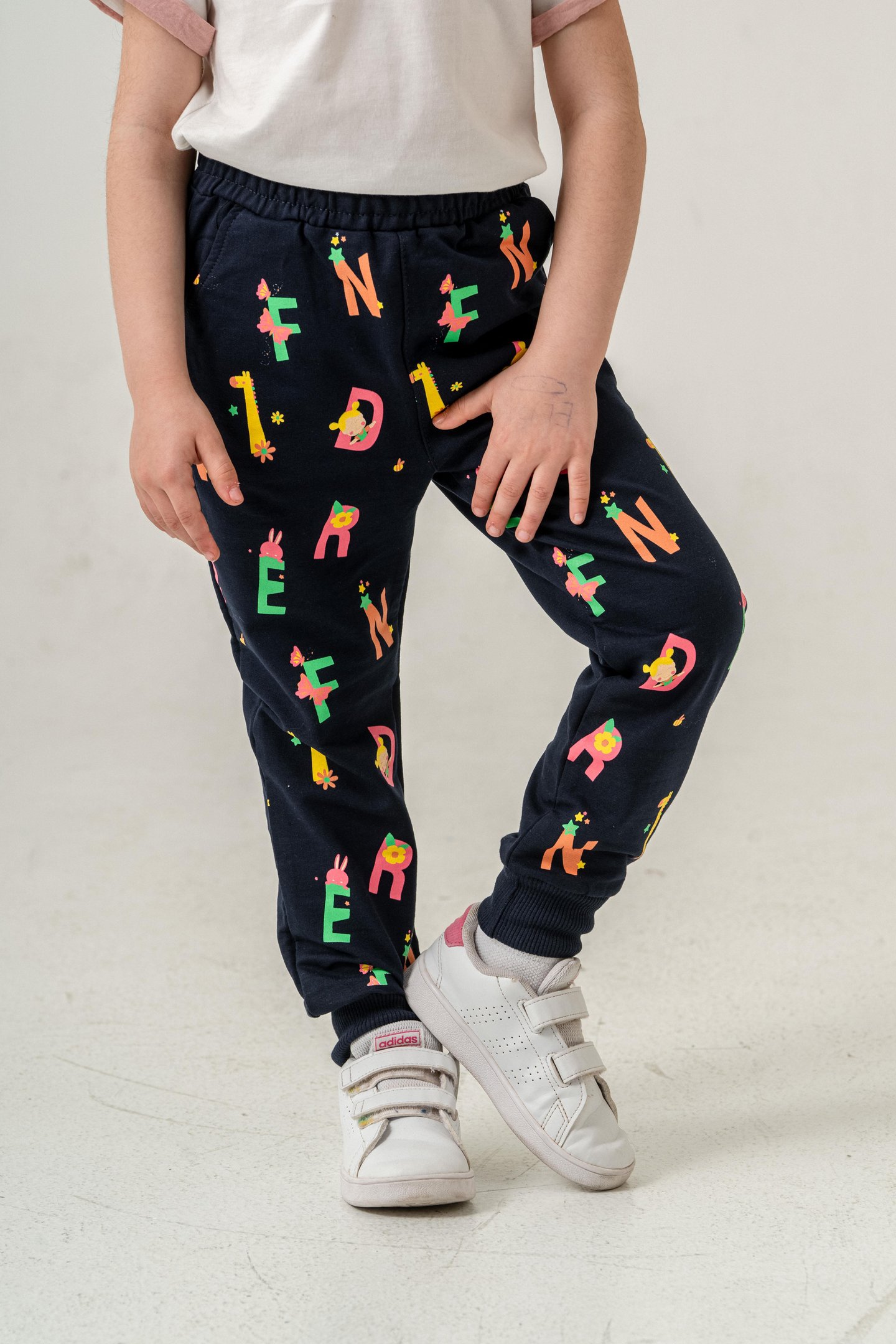 Tüm Alan Baskılı Kız Çocuk Eşofman Altı