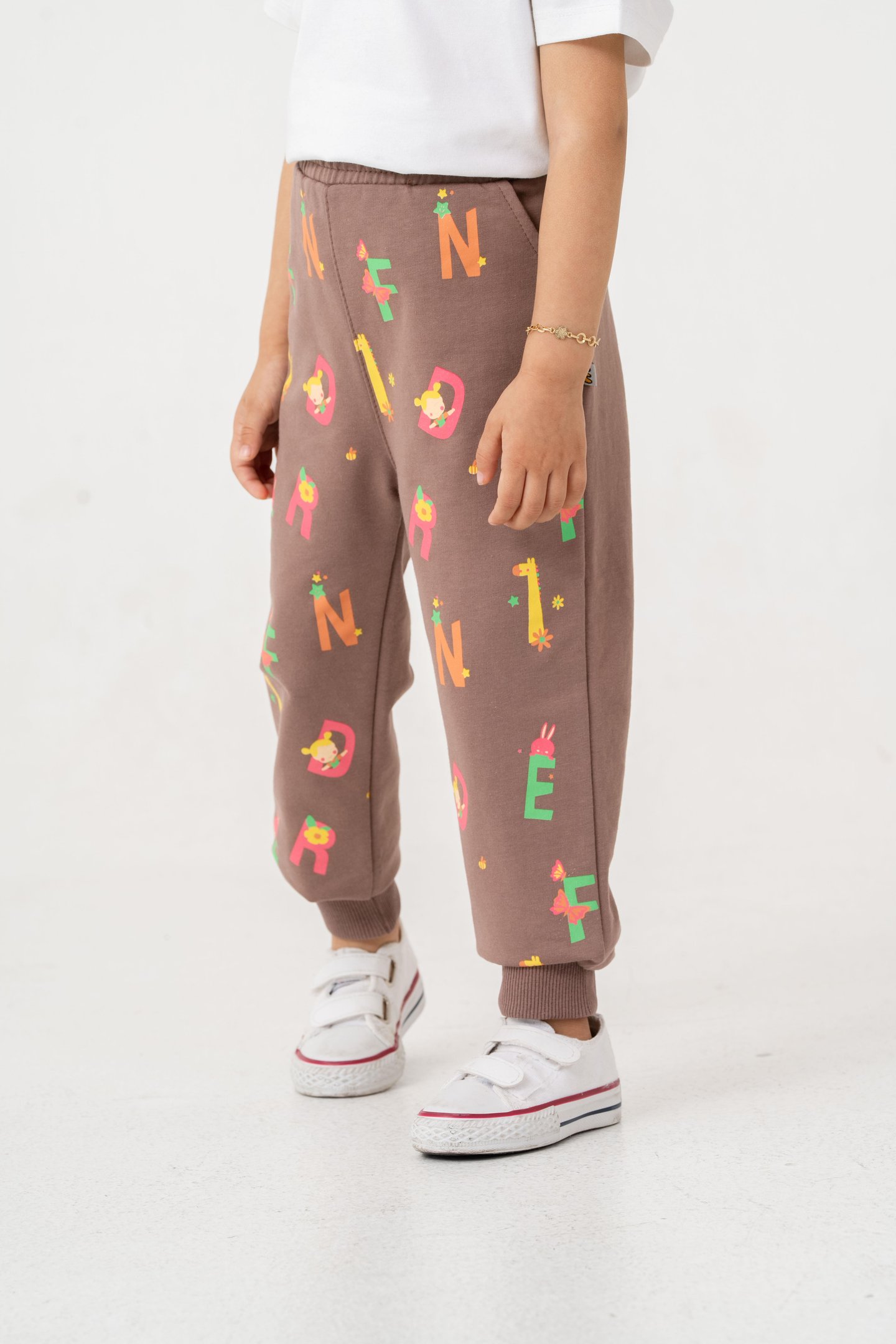 Tüm Alan Baskılı Kız Çocuk Eşofman Altı