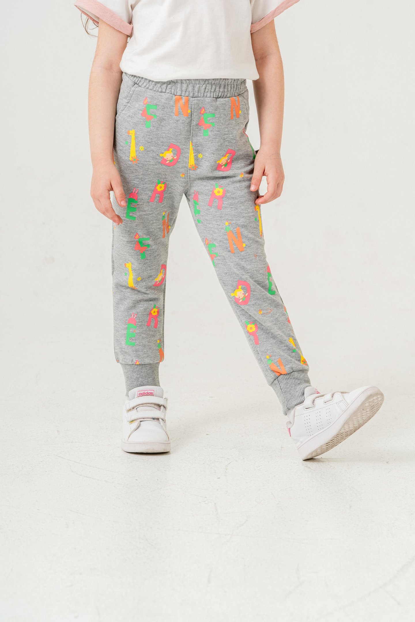 Tüm Alan Baskılı Kız Çocuk Eşofman Altı