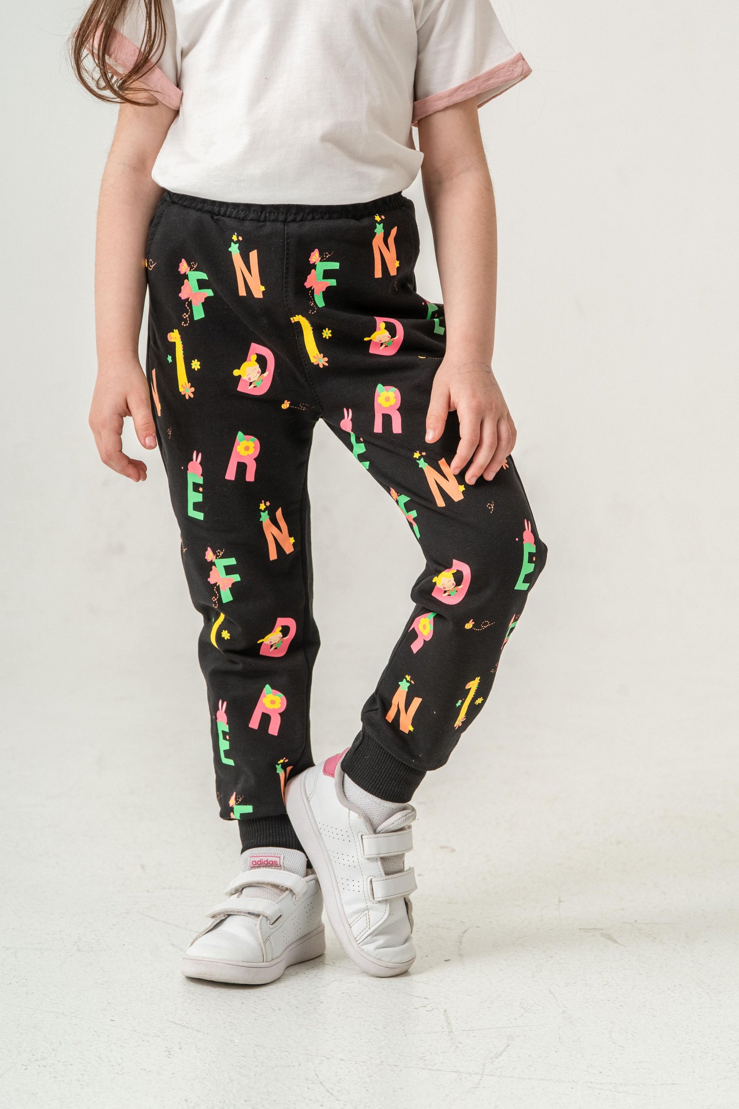 Tüm Alan Baskılı Kız Çocuk Eşofman Altı