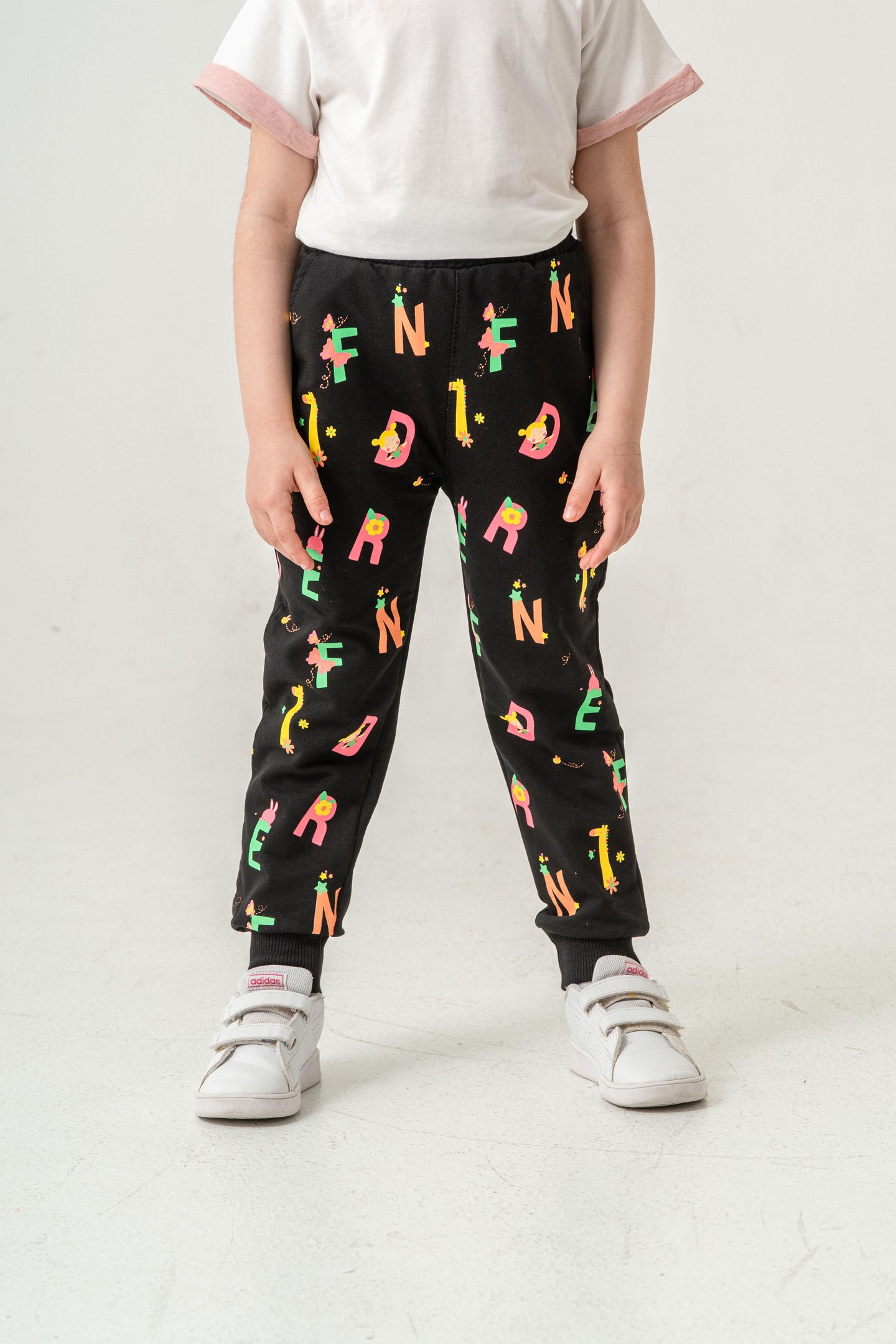 Tüm Alan Baskılı Kız Çocuk Eşofman Altı