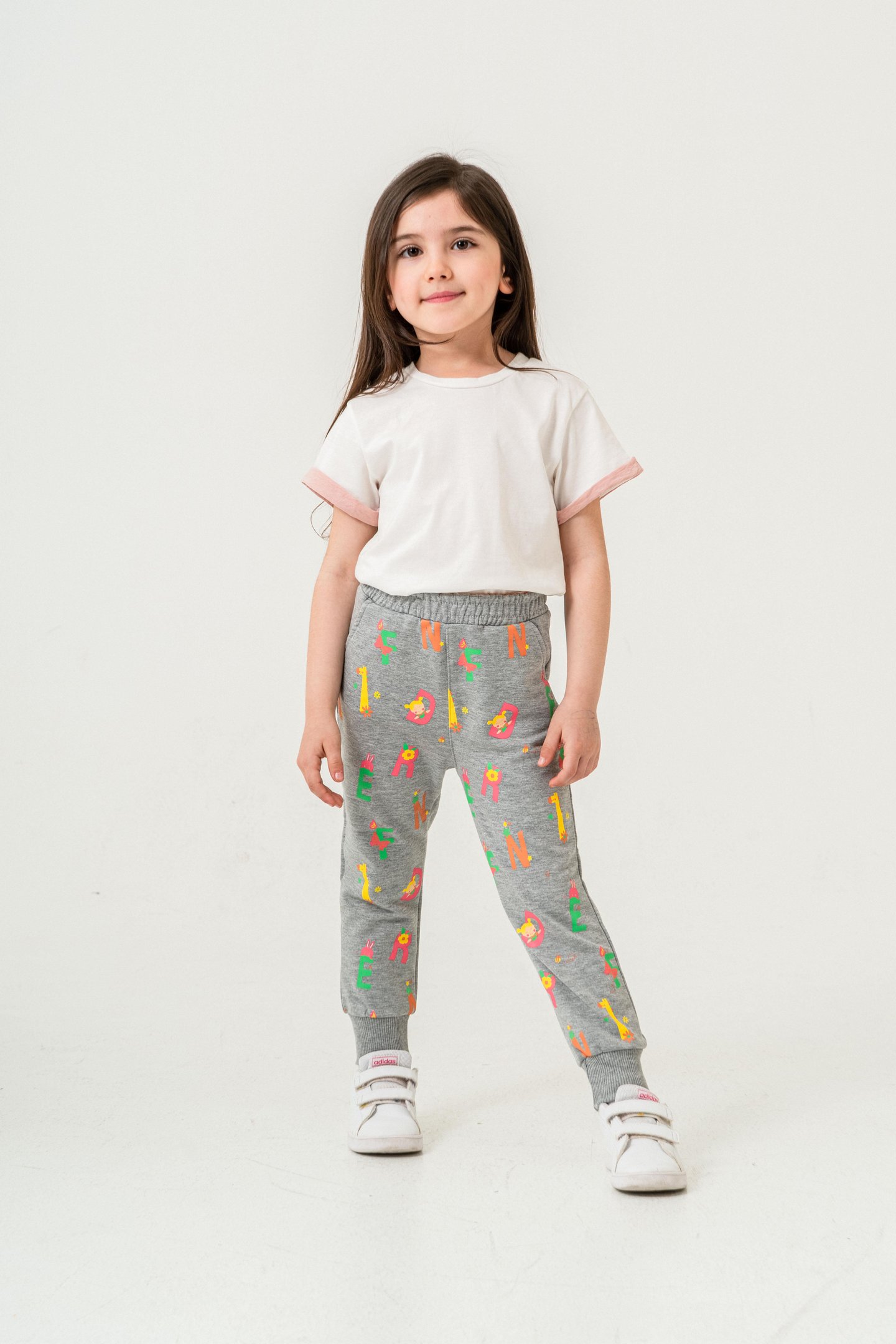 Tüm Alan Baskılı Kız Çocuk Eşofman Altı