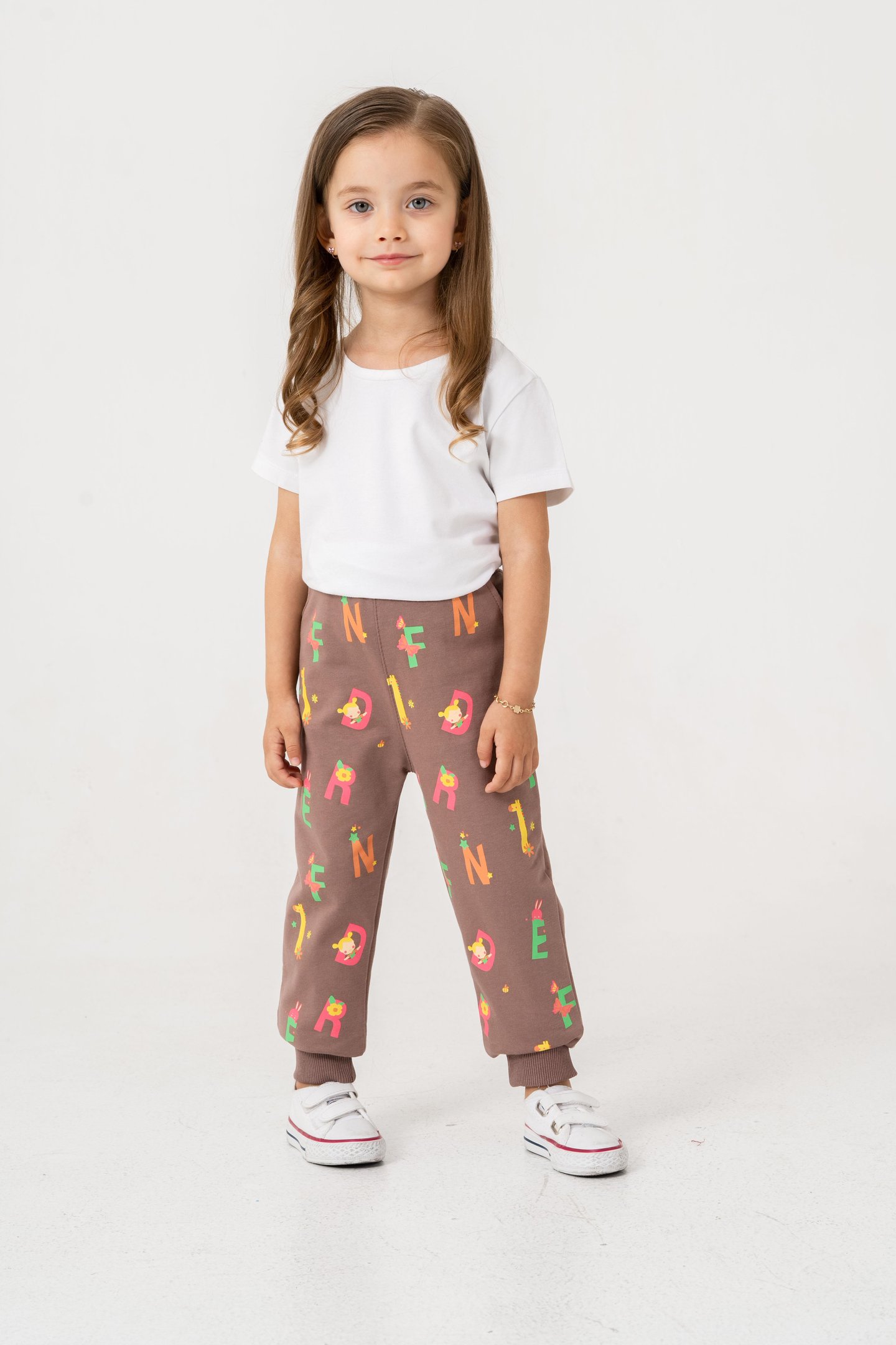 Tüm Alan Baskılı Kız Çocuk Eşofman Altı