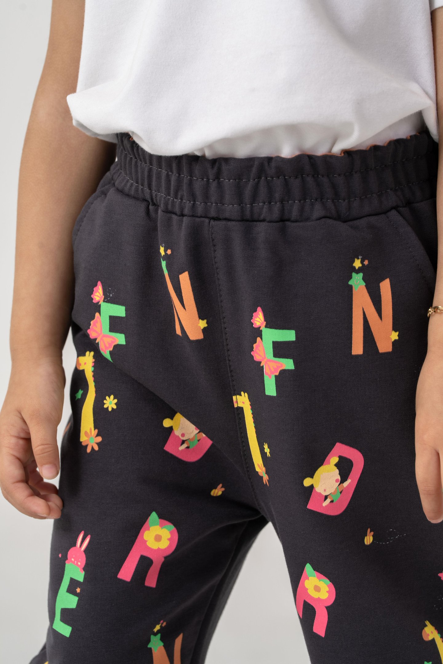 Tüm Alan Baskılı Kız Çocuk Eşofman Altı