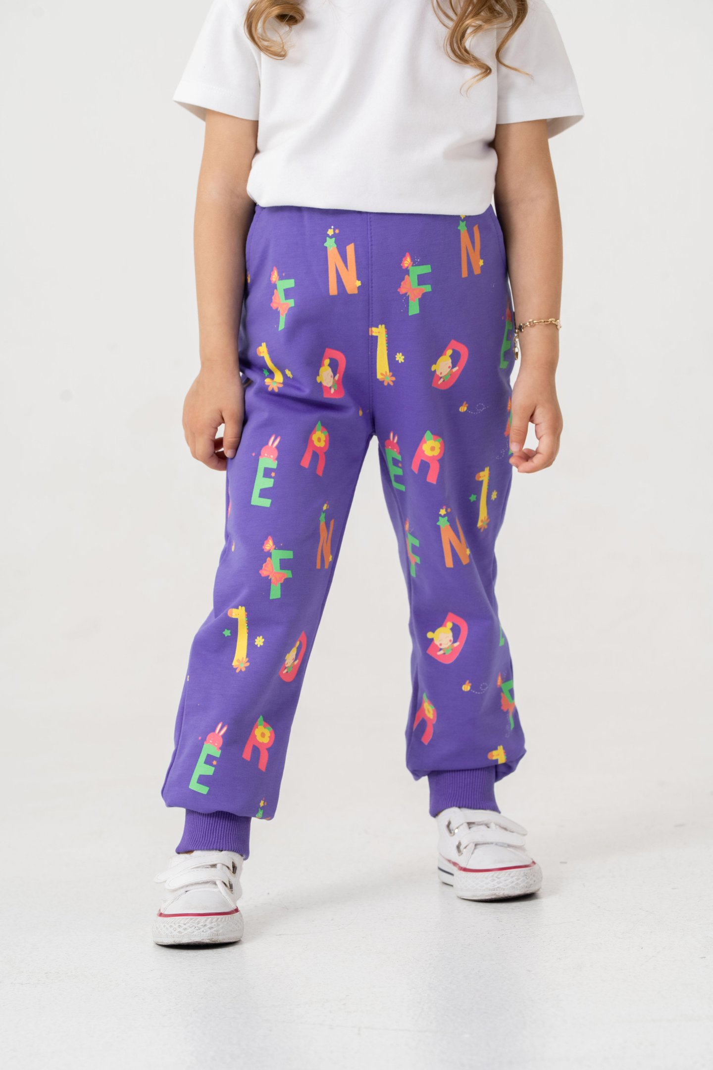 Tüm Alan Baskılı Kız Çocuk Eşofman Altı