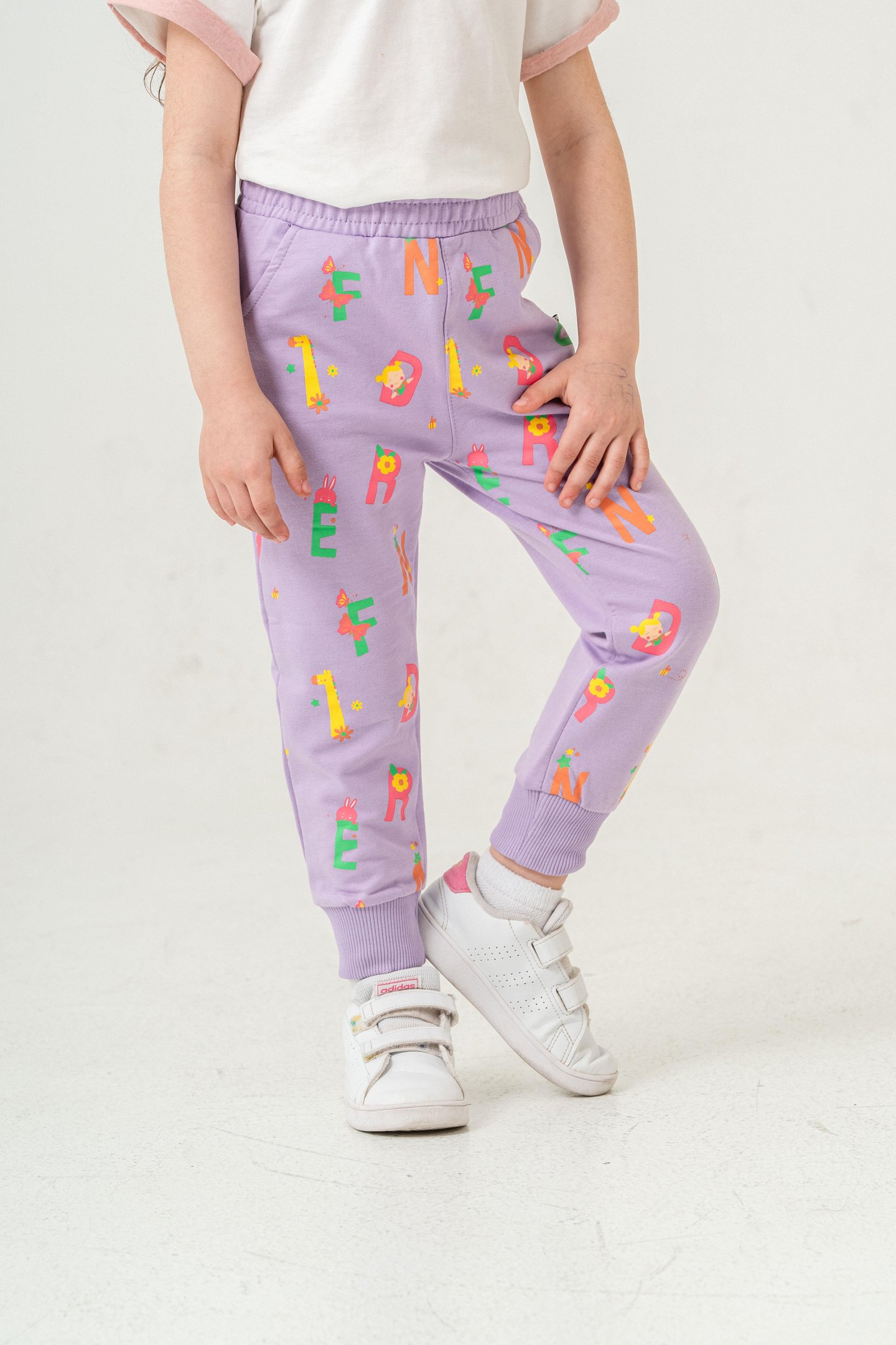 Tüm Alan Baskılı Kız Çocuk Eşofman Altı