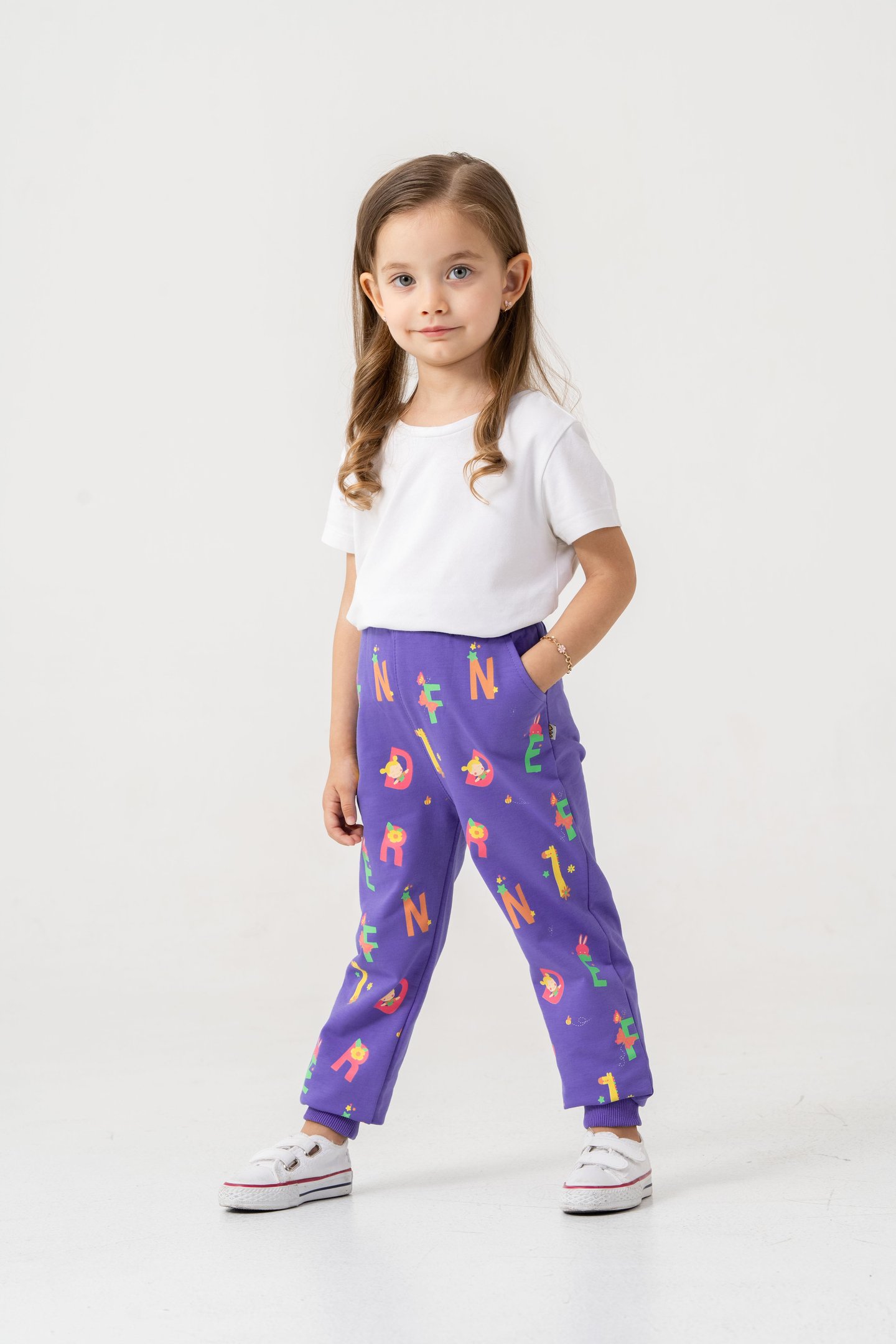 Tüm Alan Baskılı Kız Çocuk Eşofman Altı