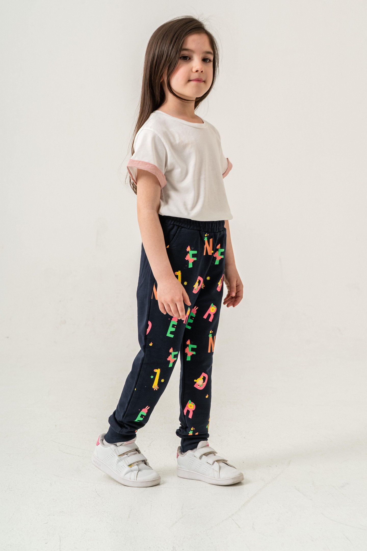 Tüm Alan Baskılı Kız Çocuk Eşofman Altı